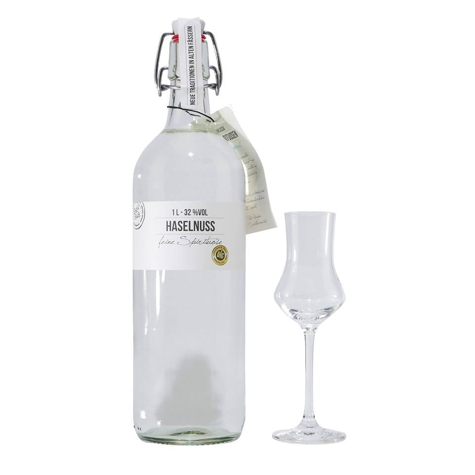 Birkenhof Haselnuss Nussbrand mit 6 x Gläser