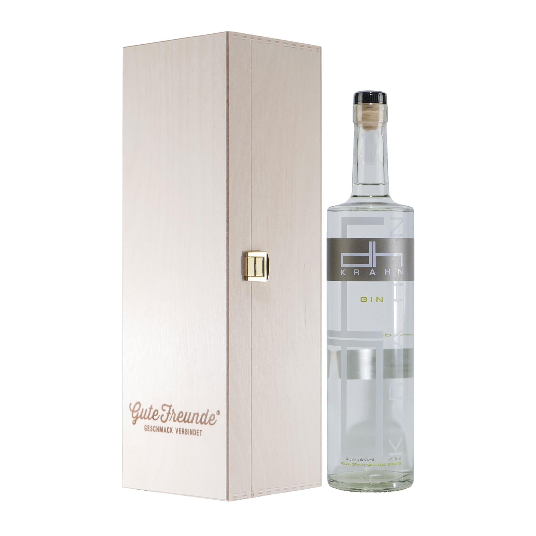 dh Krahn Gin mit Geschenk-Holzkiste