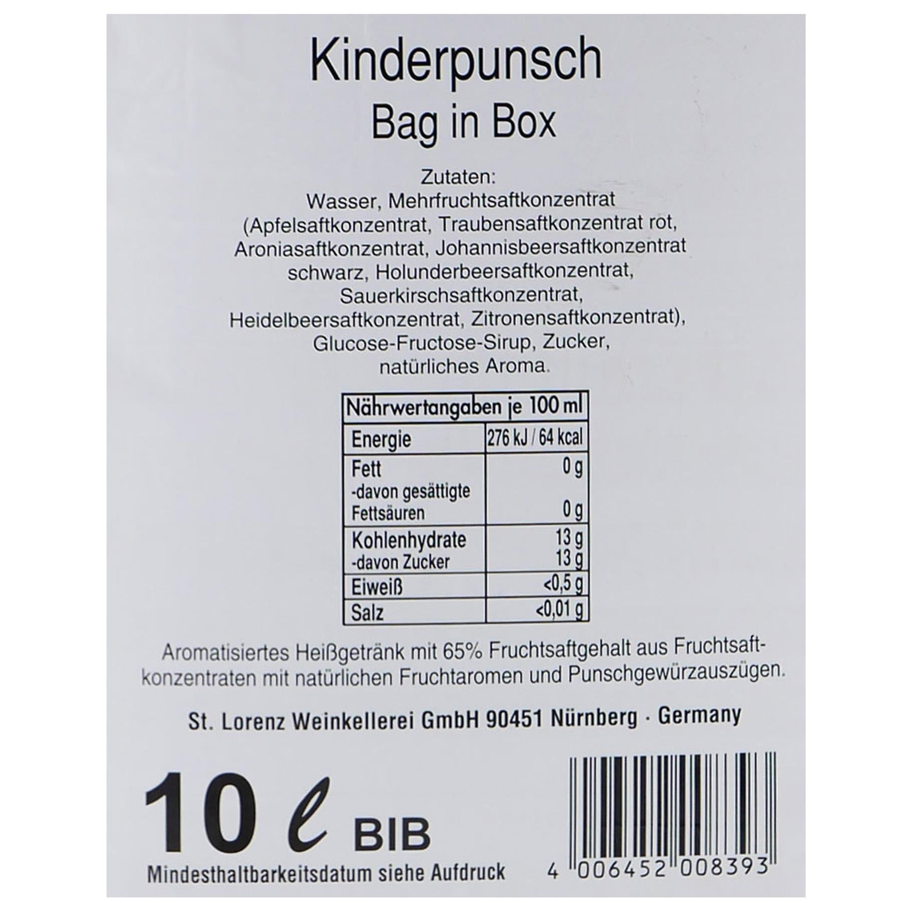 St. Lorenz Kinderpunsch 10L BIB