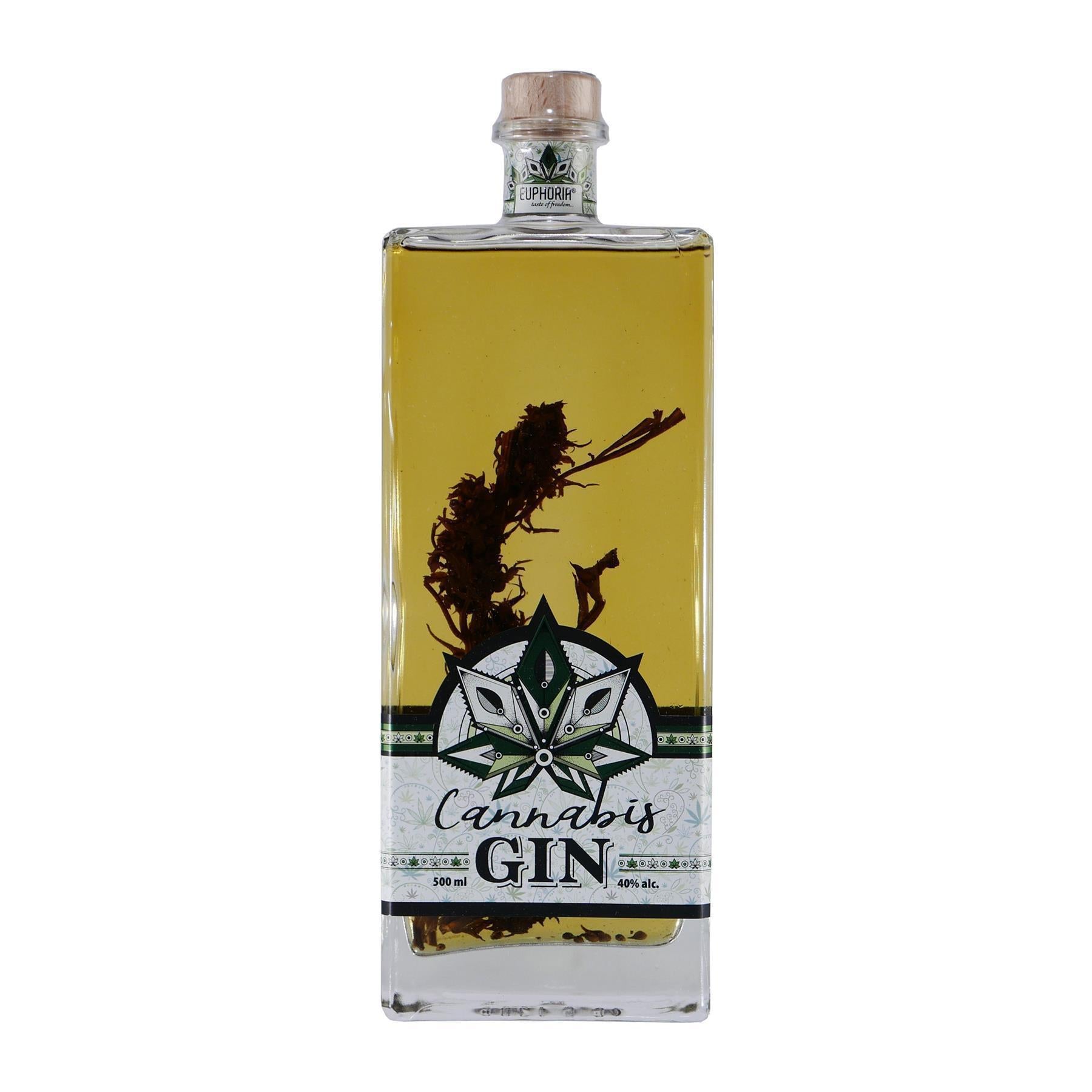 Euphoria Cannabis Gin mit Geschenk-Holzkiste