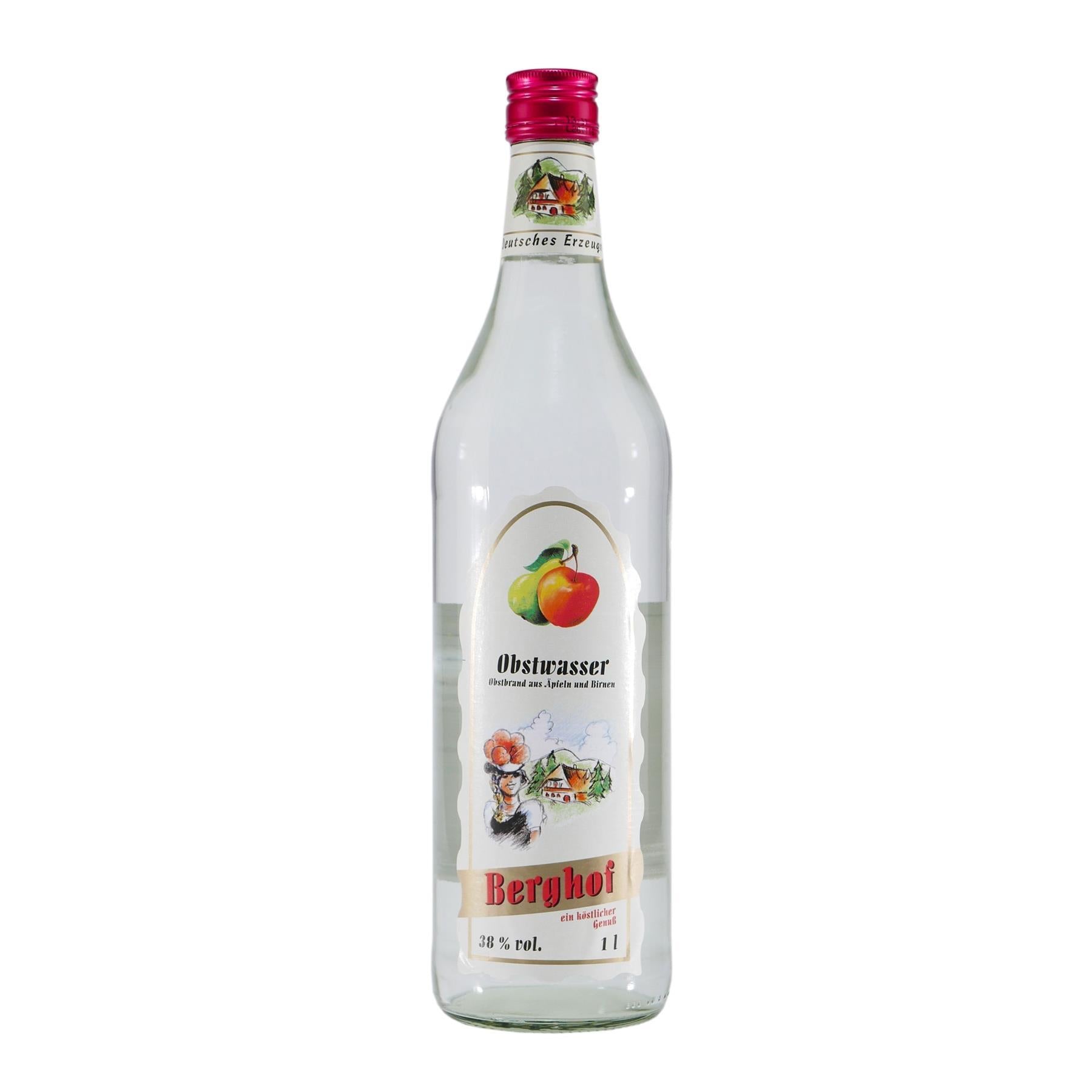 Berghof Obstwasser mit Geschenk-Holzkiste