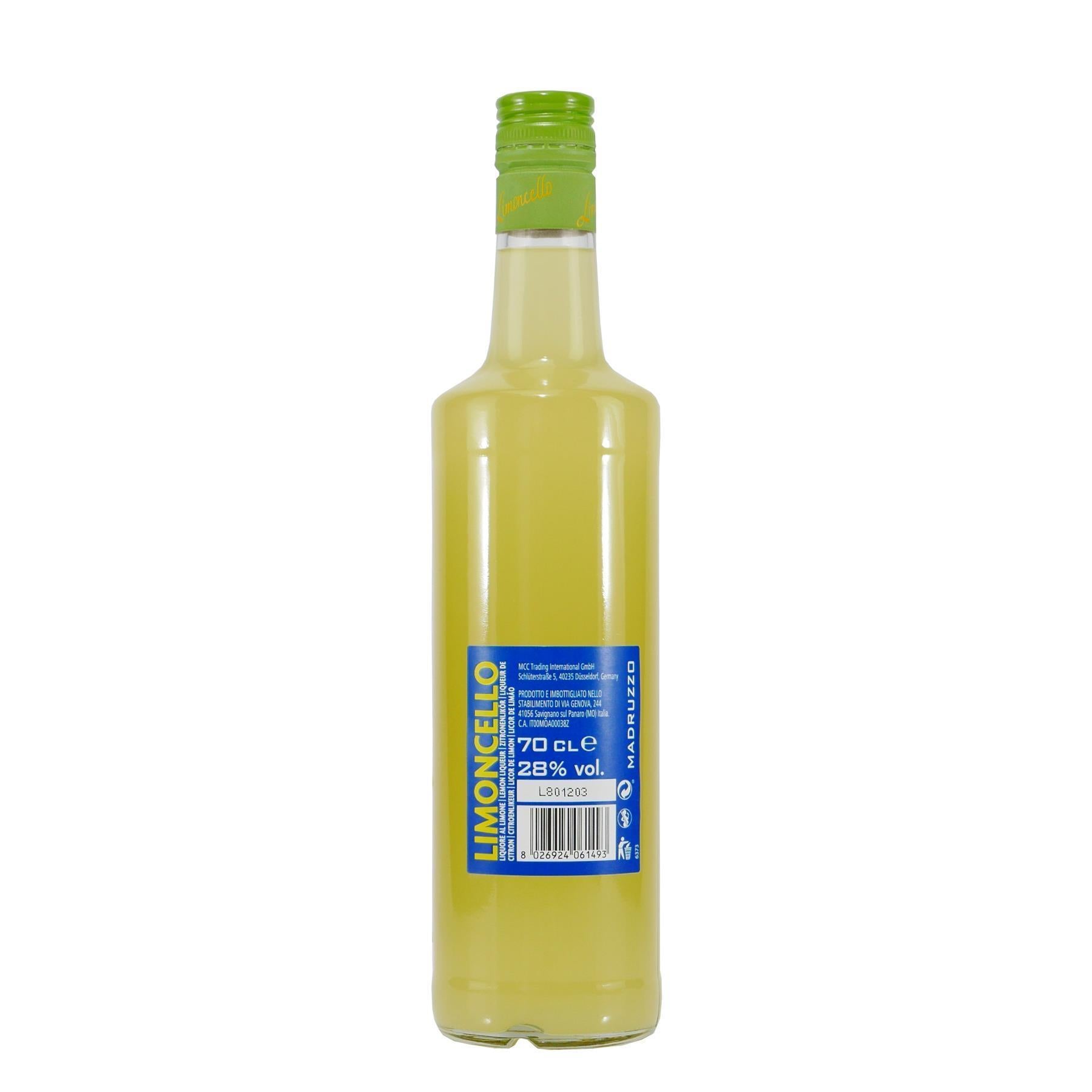 Madruzzo Limoncello Zitronenlikör mit Geschenk-Holzkiste