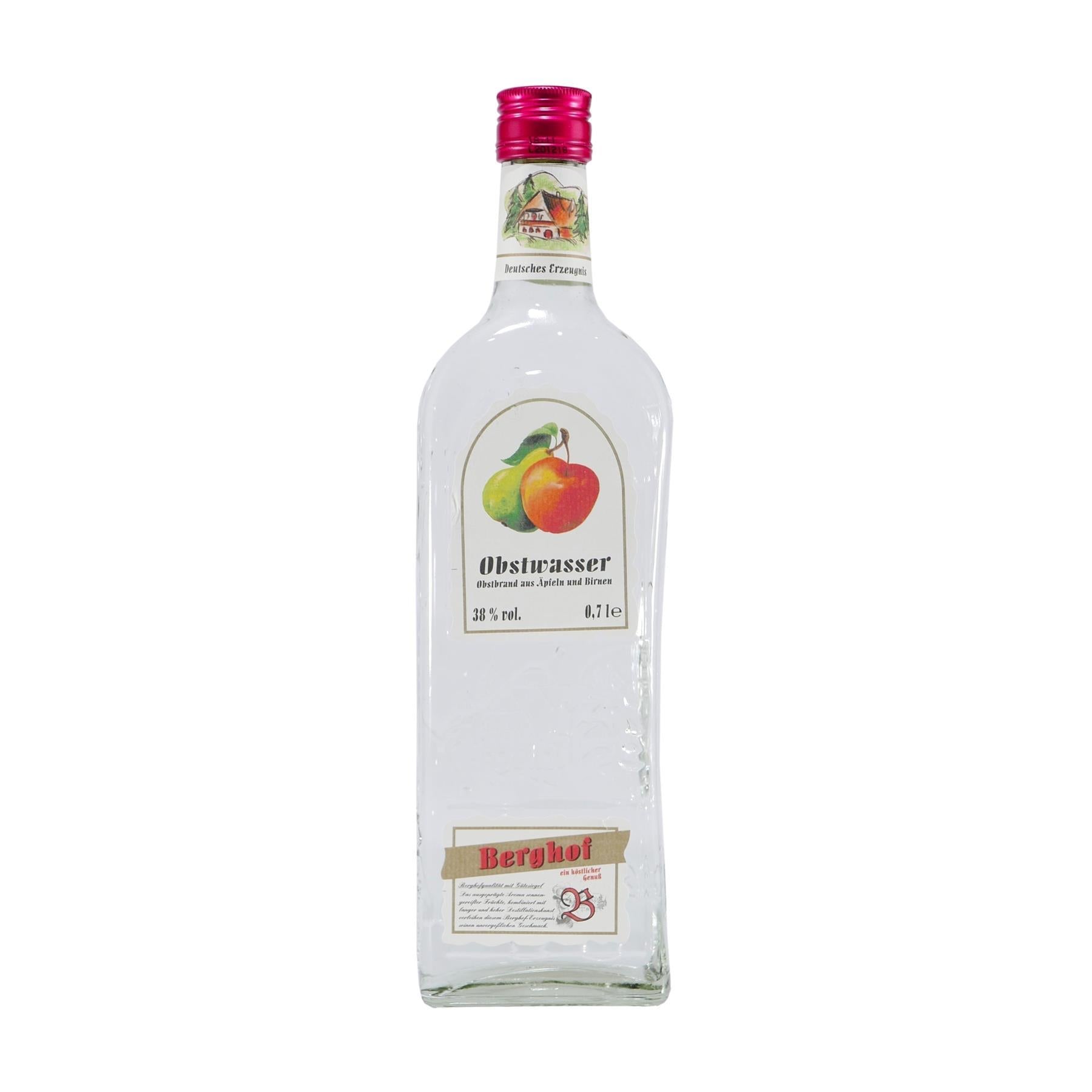 Berghof Obstwasser mit Geschenk-Holzkiste