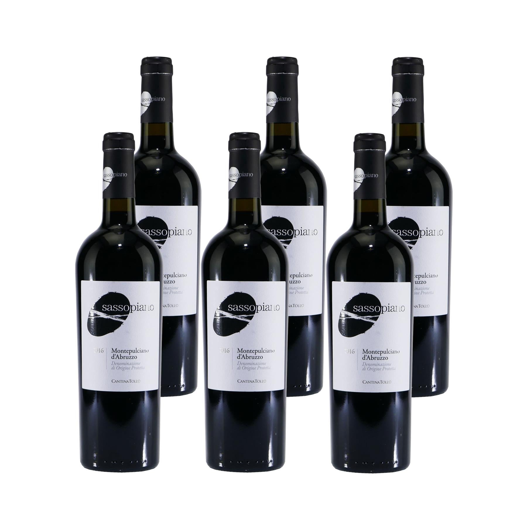 Sassopiano Montepulciano d'Abruzzo DOP Rotwein (6x0,75L)