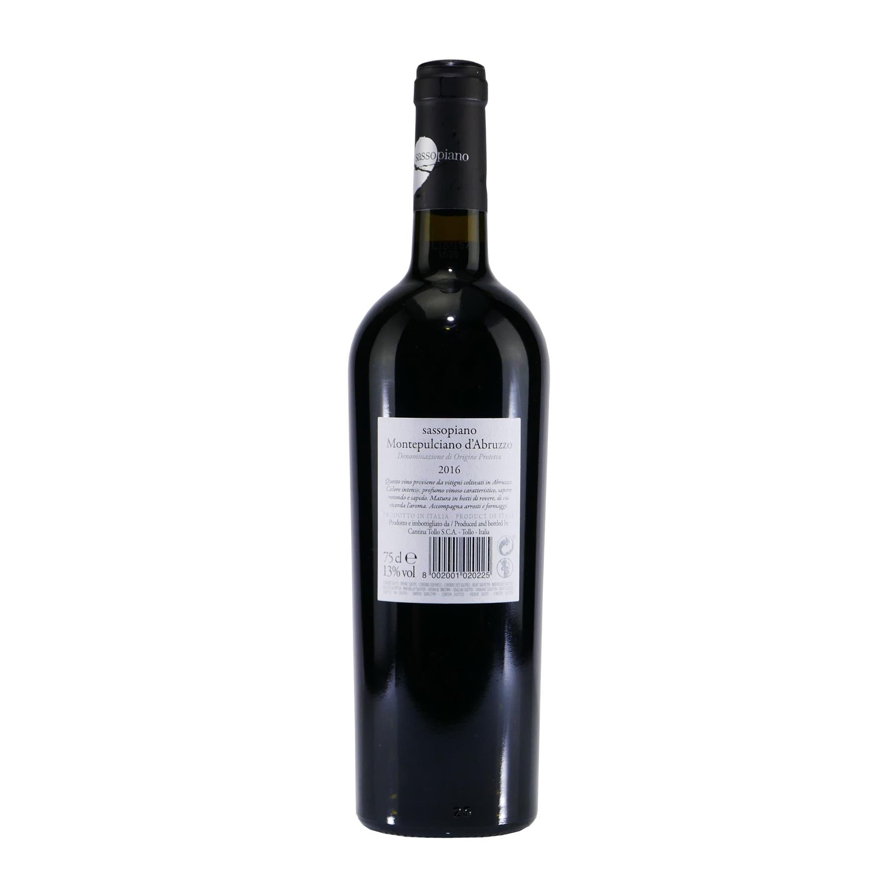 Sassopiano Montepulciano d'Abruzzo DOP Rotwein (6x0,75L)