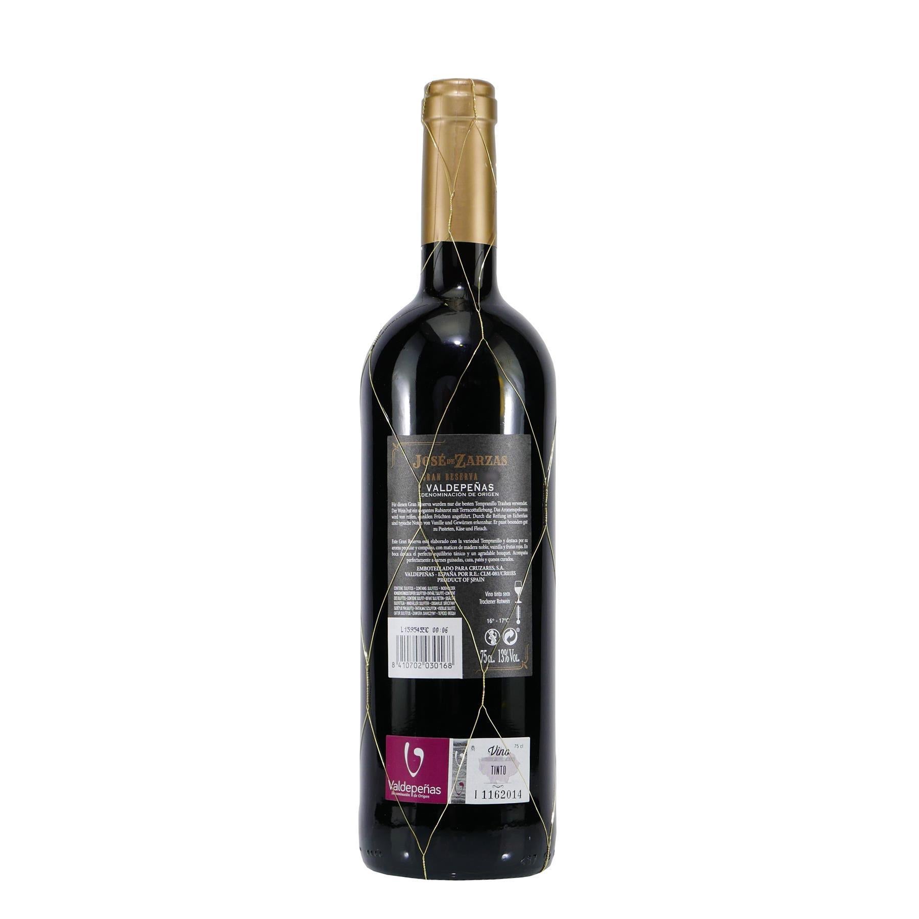 Jose de Zarzas Valdepeñas Gran Reserva D.O. (6 x 0,75L)