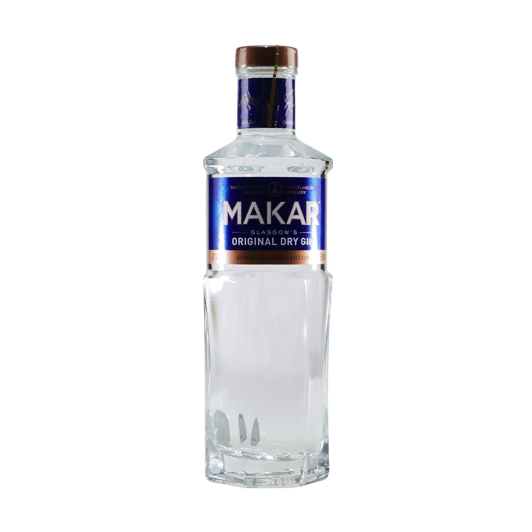 Makar Glasgow Dry Gin mit Geschenk-Holzkiste