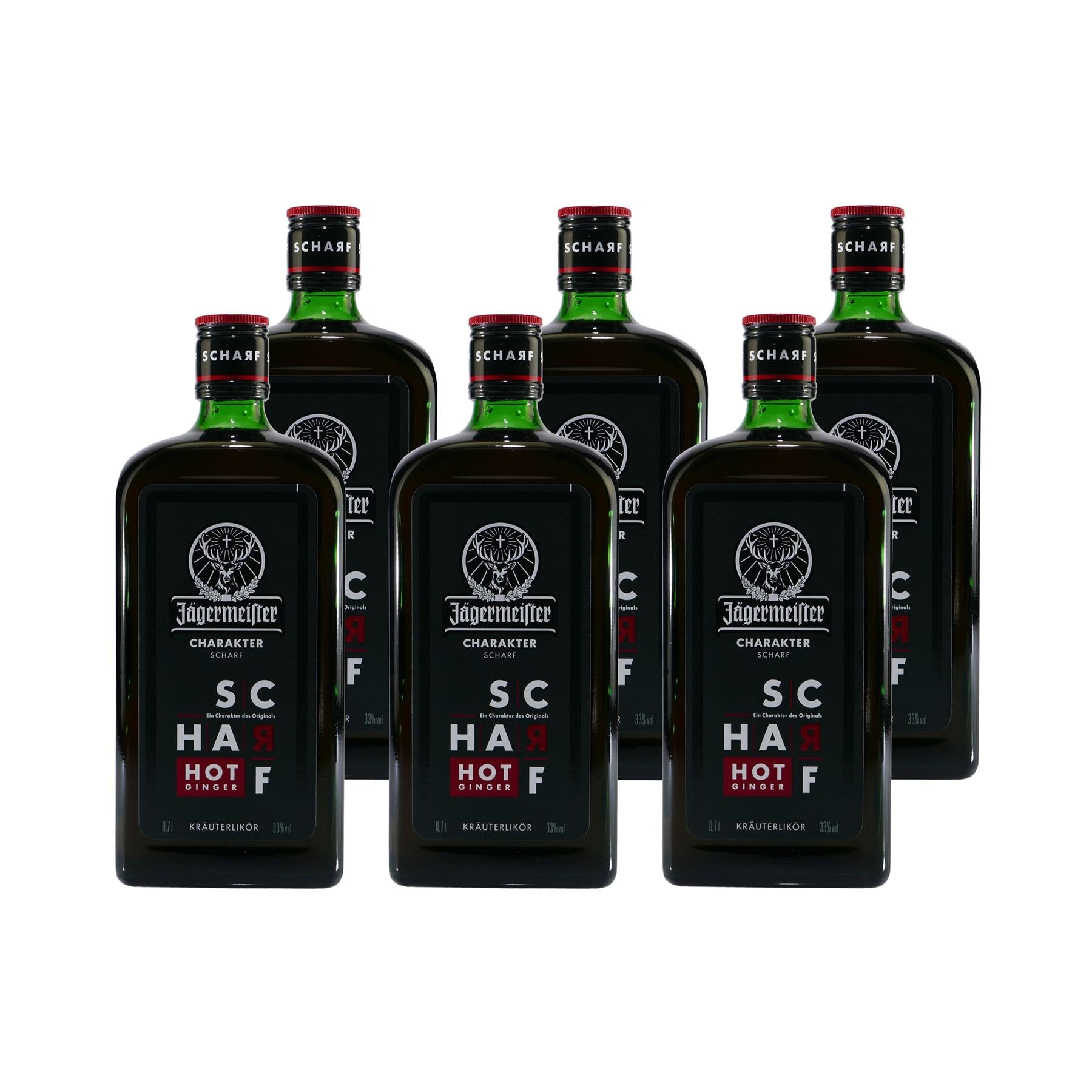 Jägermeister Scharf Hot Ginger Kräuterlikör (6 x 0,7L)