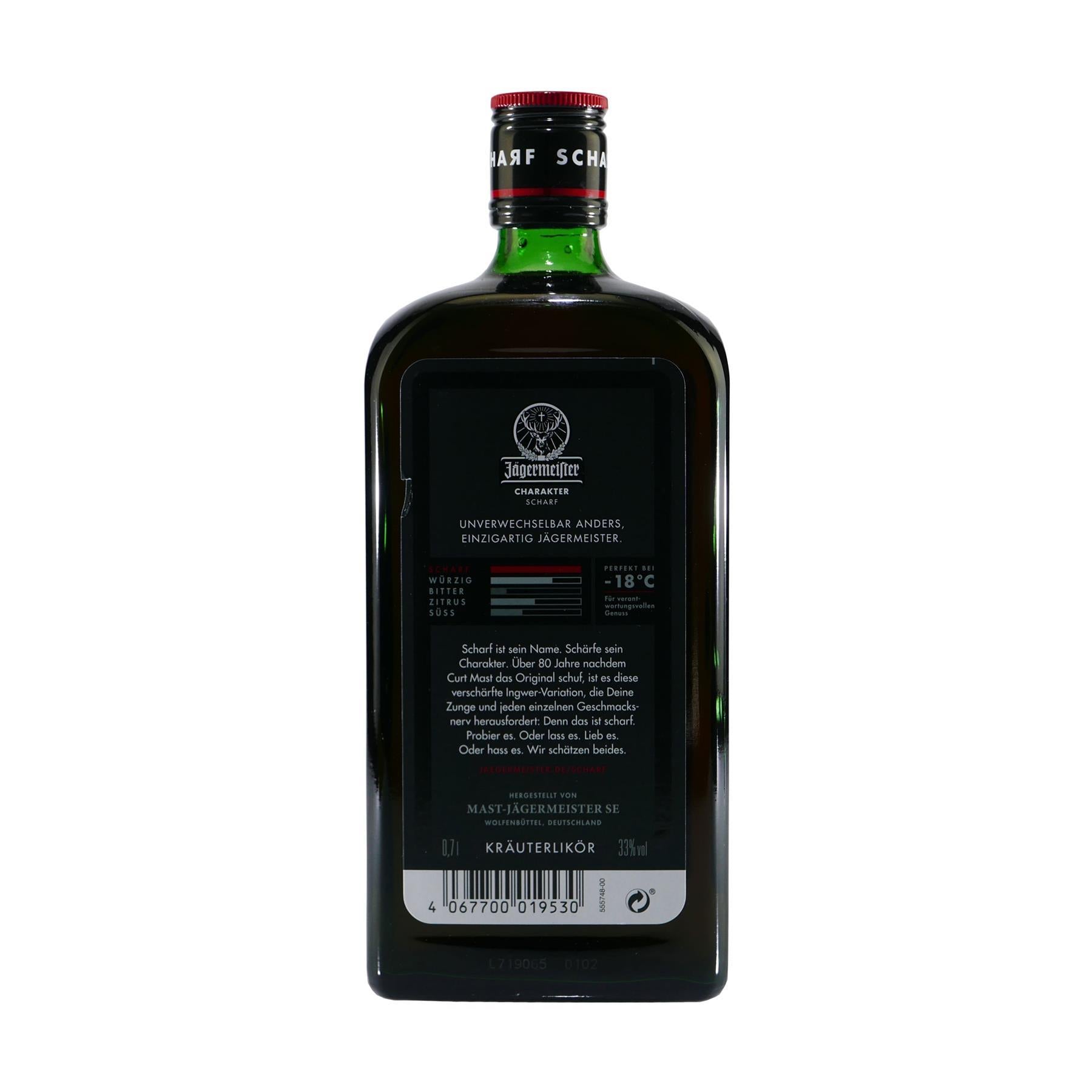 Jägermeister Scharf Hot Ginger Kräuterlikör (6 x 0,7L)