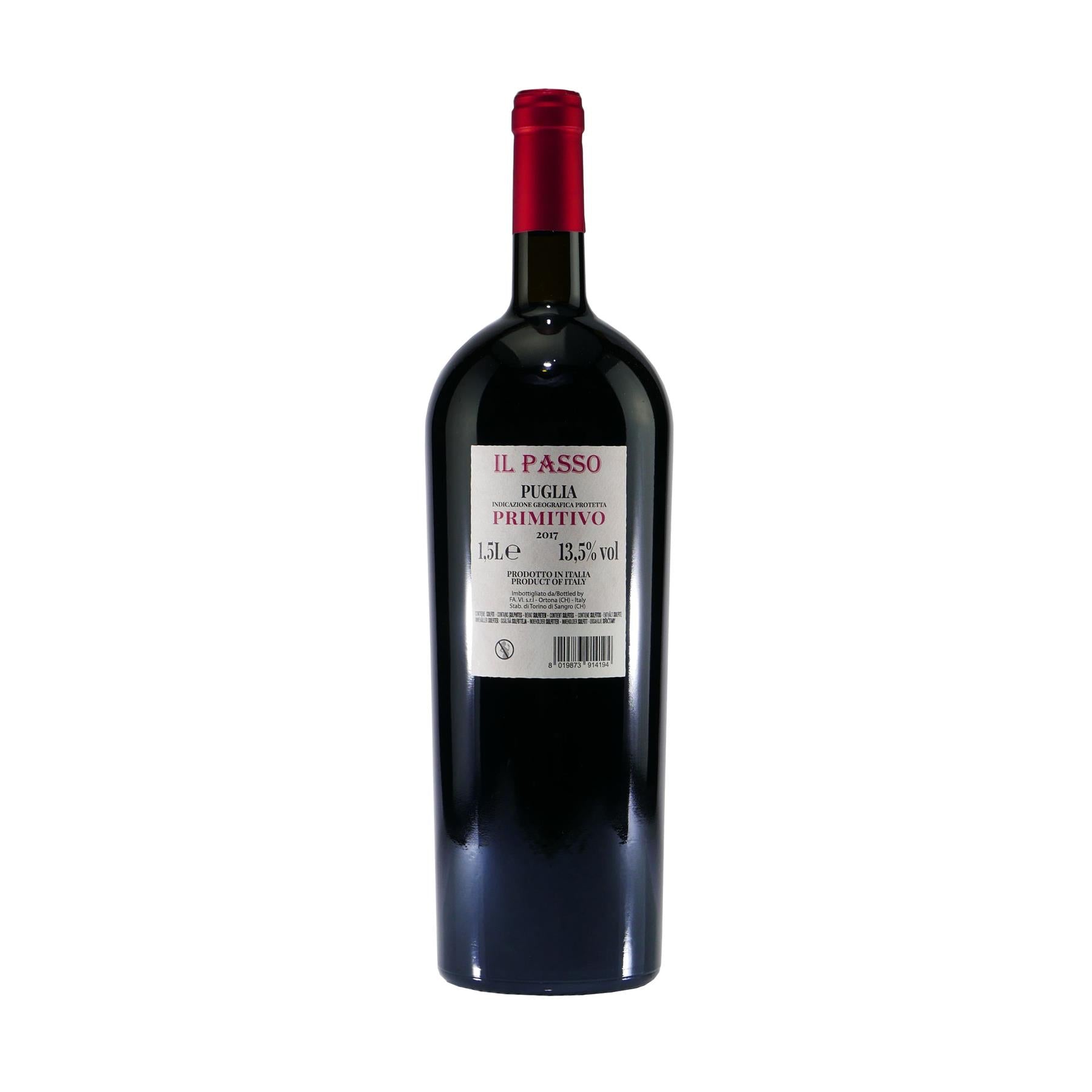 IL PASSO Primitivo Puglia IGP - Italienischer Rotwein 1,5L