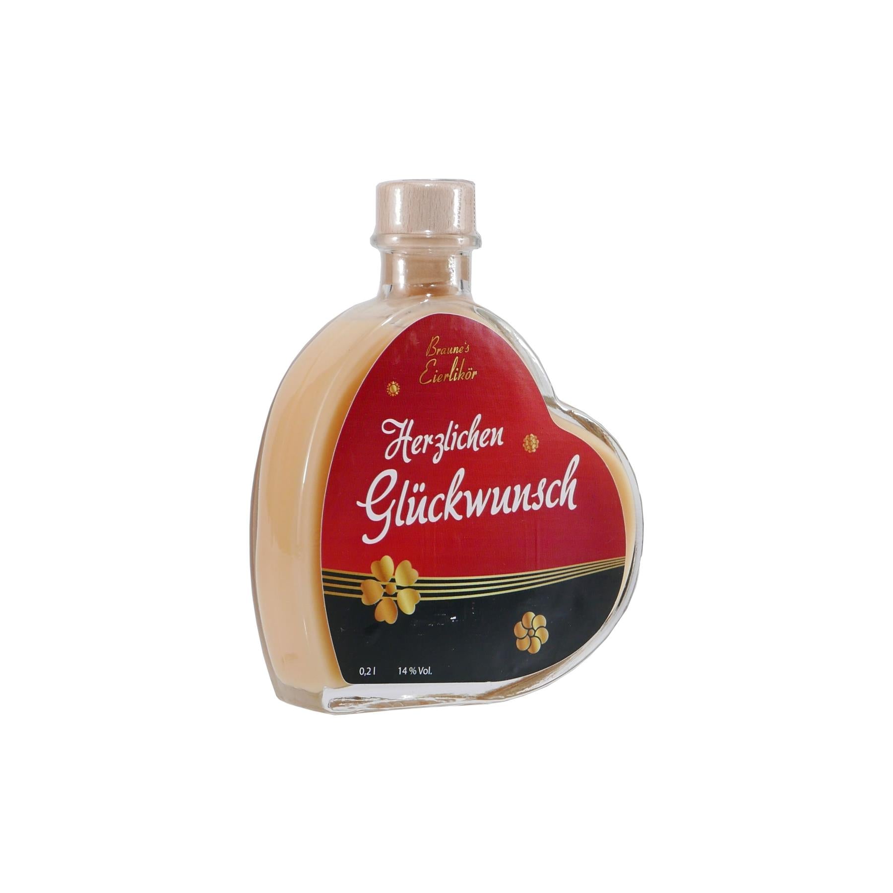 Braune's Eierlikör-Herz "Glückwunsch" mit Geschenk-HK