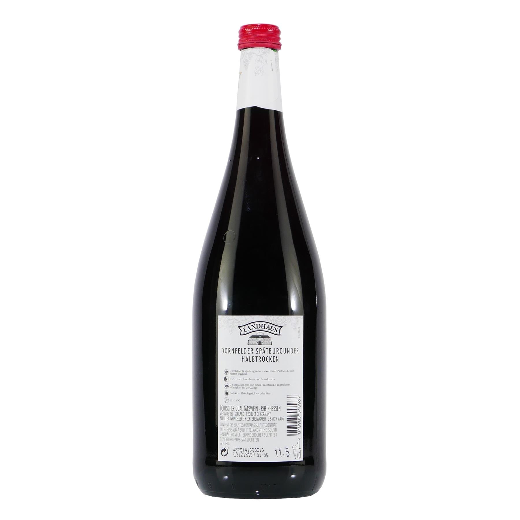 Landhaus Dornfelder Spätburgunder -halbtrocken- (6 x 1,0L)
