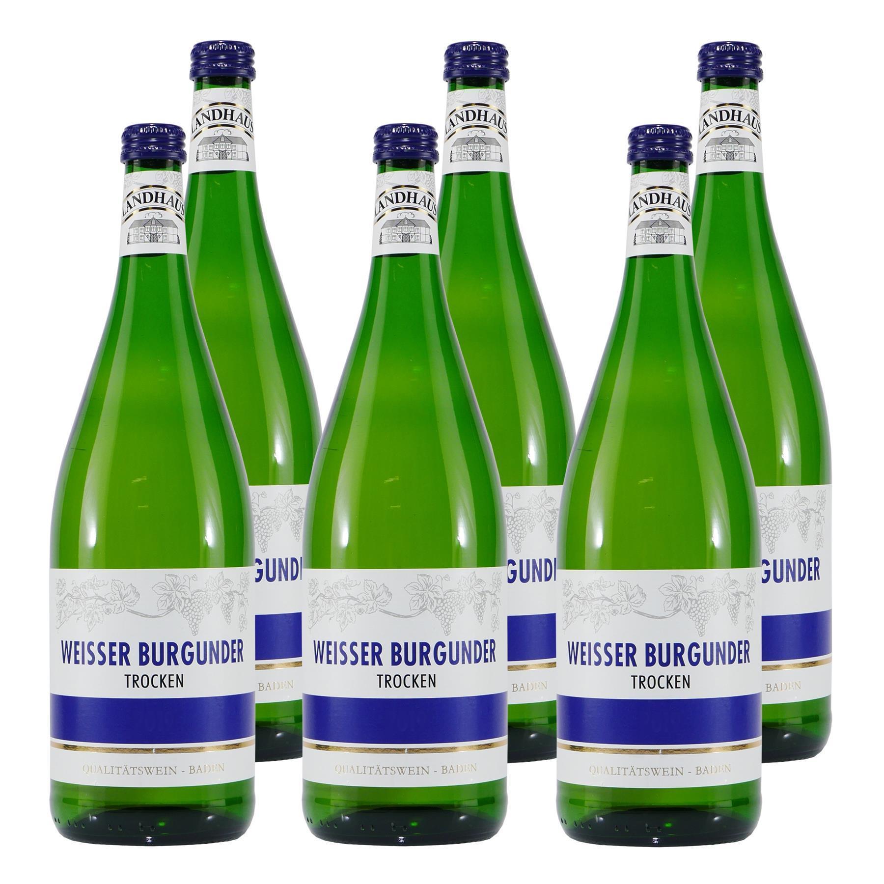 Landhaus Weisser Burgunder -trocken- (6 x 1,0L)