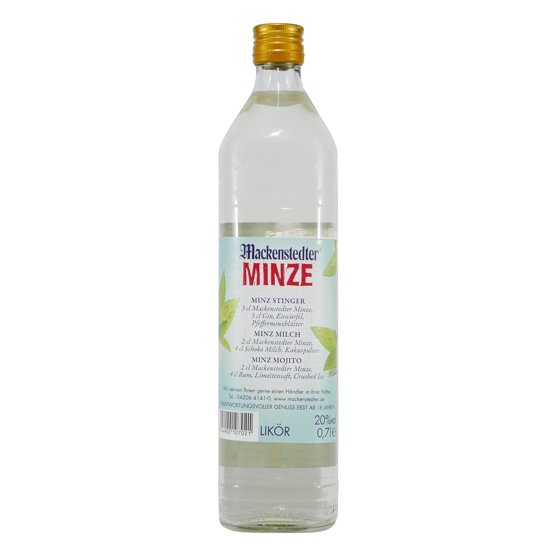 Mackenstedter Minze Likör mit Geschenk-Holzkiste
