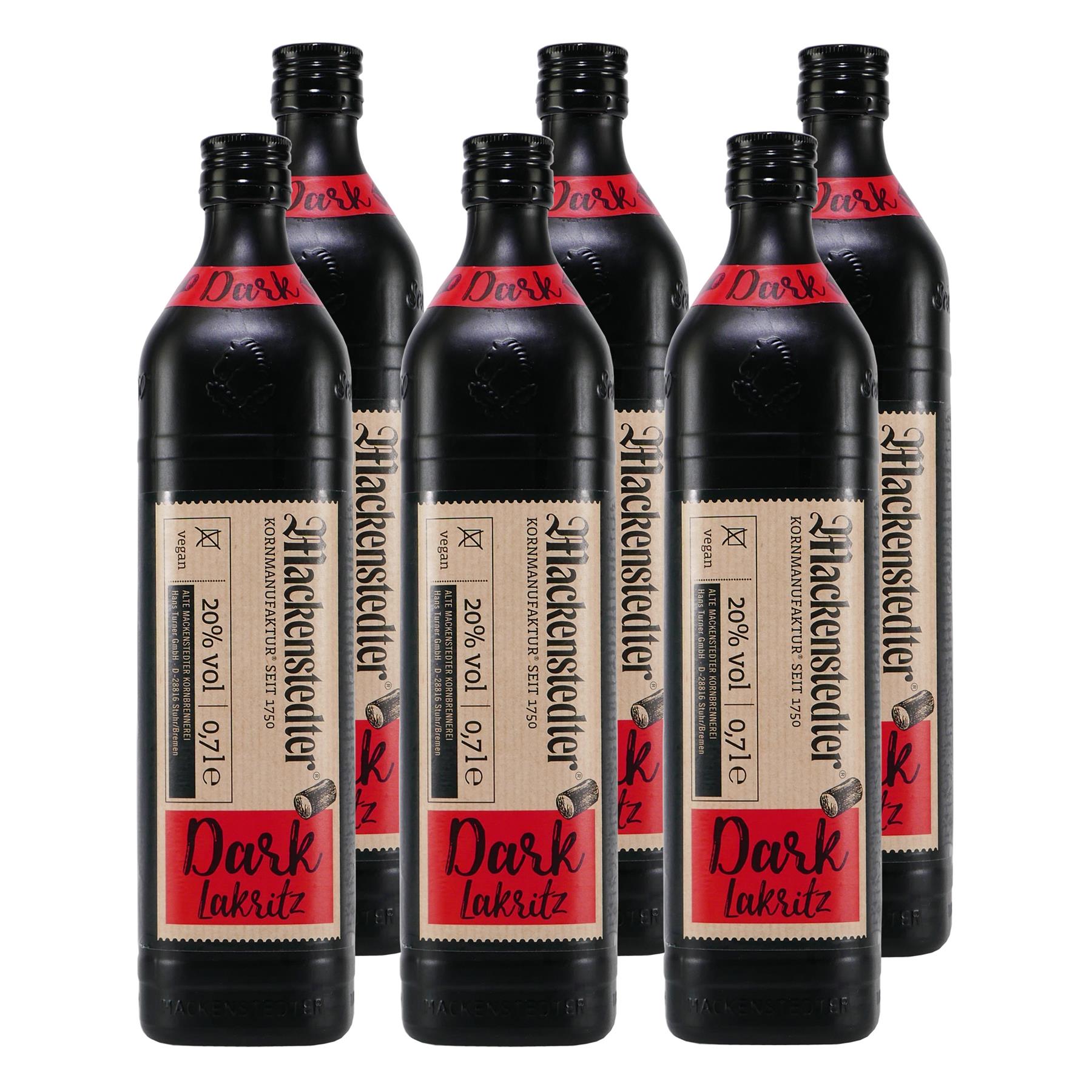 Mackenstedter Dark Lakritz Likör (6 x 0,7L)
