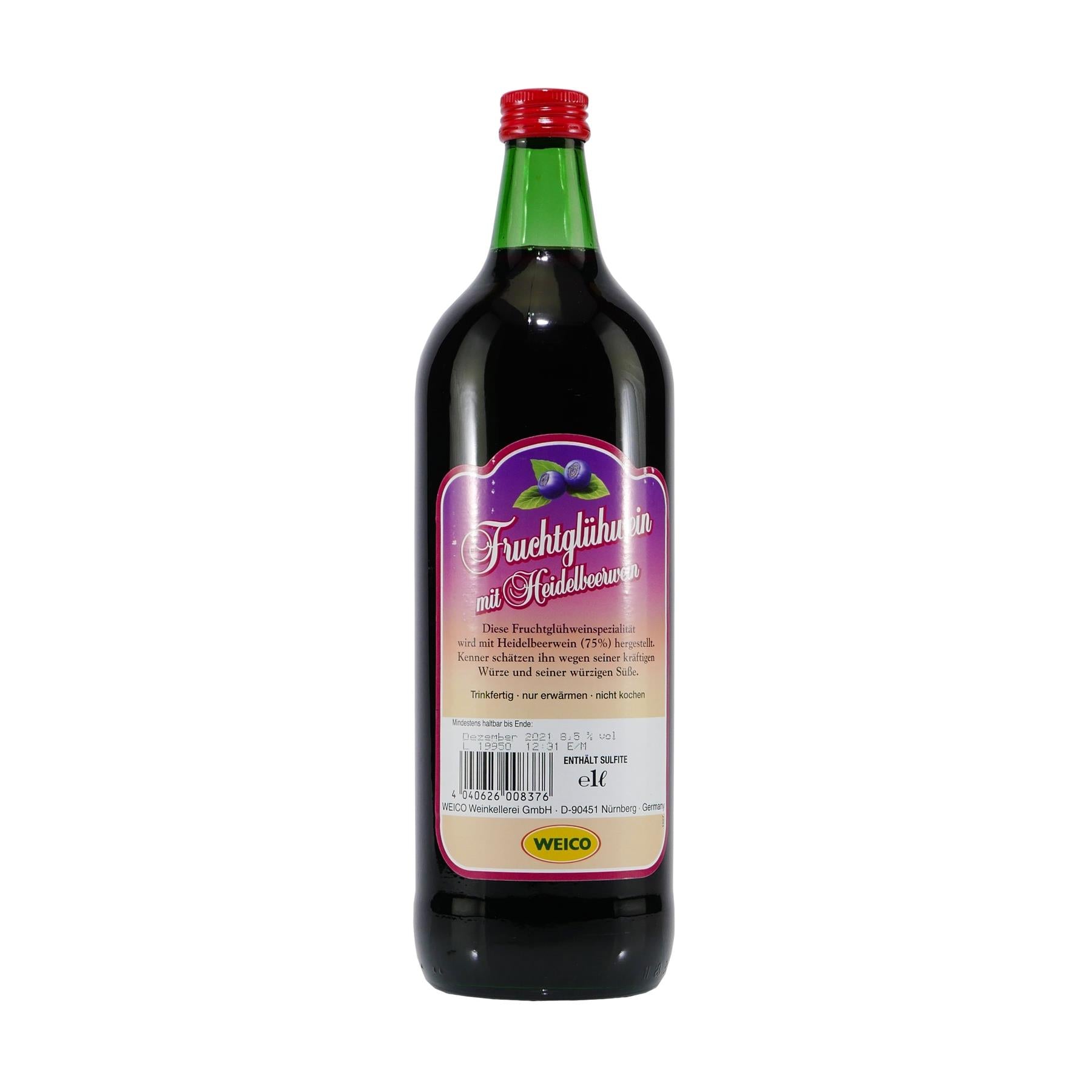 Weico Fruchtglühwein mit Heidelbeerwein (6 x 1,0L)