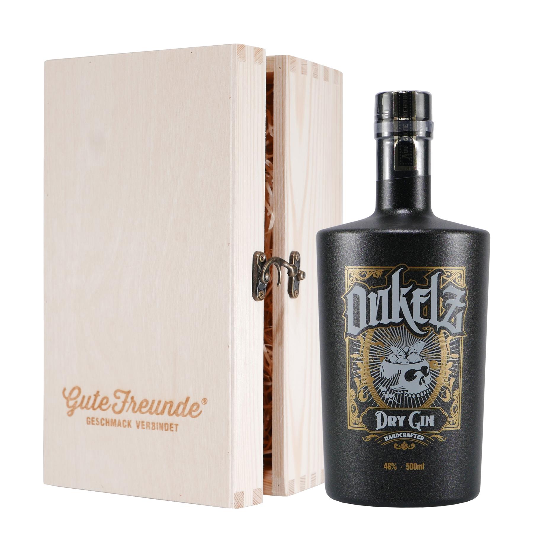 Böhse Onkelz Dry Gin mit Geschenk-Holzkiste