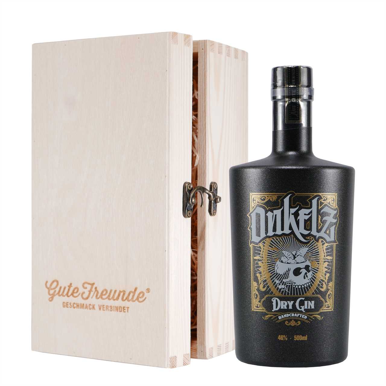 Böhse Onkelz Dry Gin mit Geschenk-Holzkiste