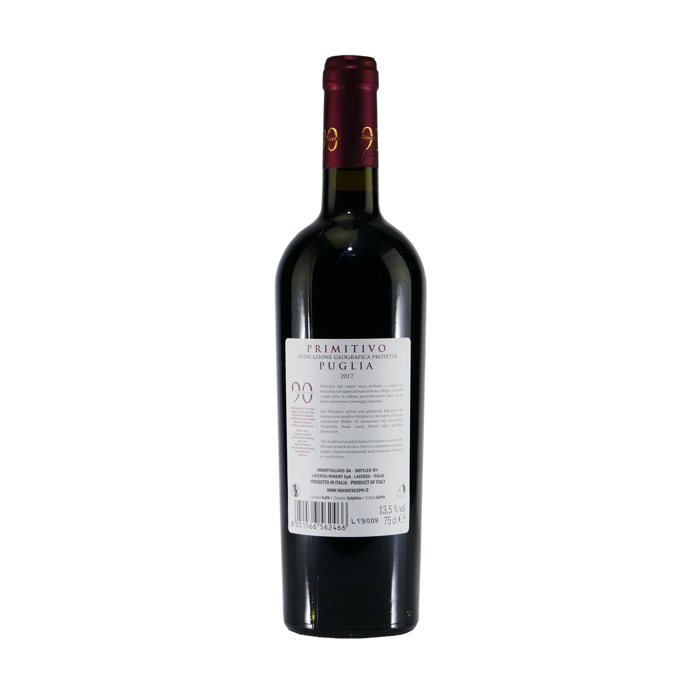 Latentia Novantaceppi Primitivo IGT -halbtrocken- (6 x 0,75L)