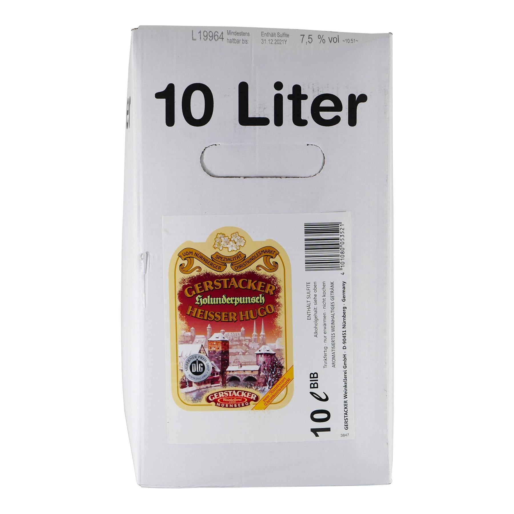 Gerstacker Holunderpunsch "Heißer Hugo" 10L BIB