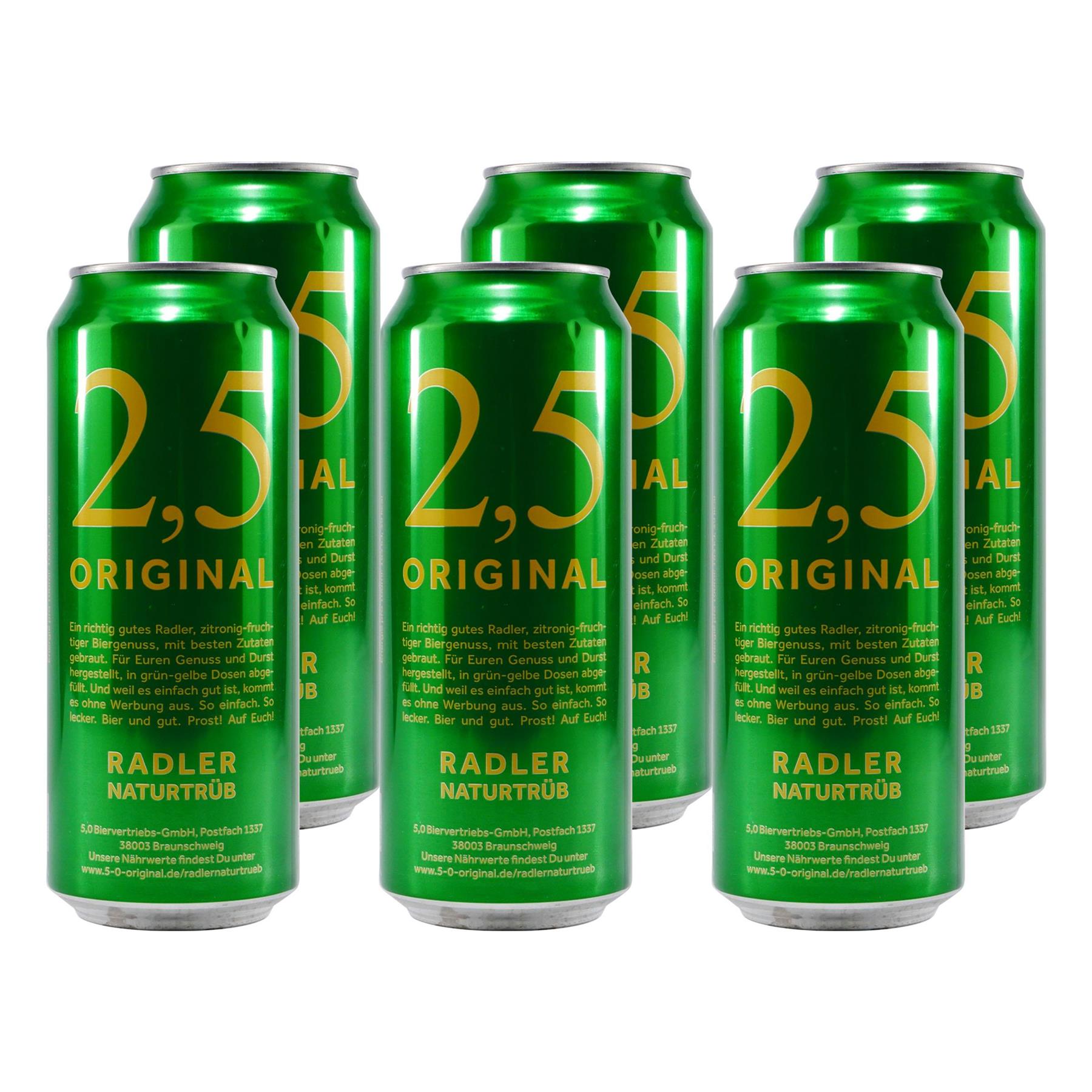 2,5 Original Radler Naturtrüb (24 x 0,5L)