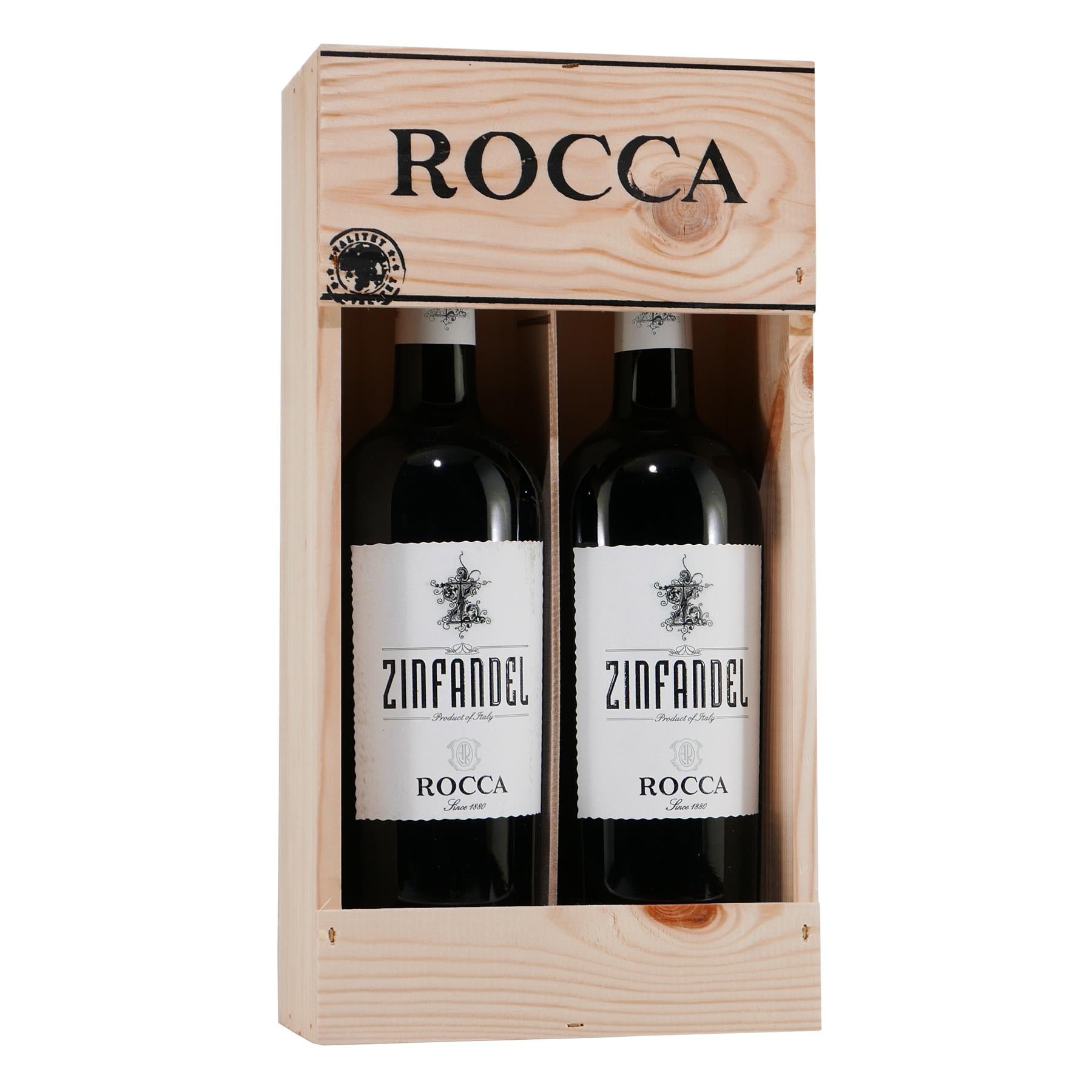 Rocca Zinfandel IGT Rotwein -trocken- 2er Weinträger