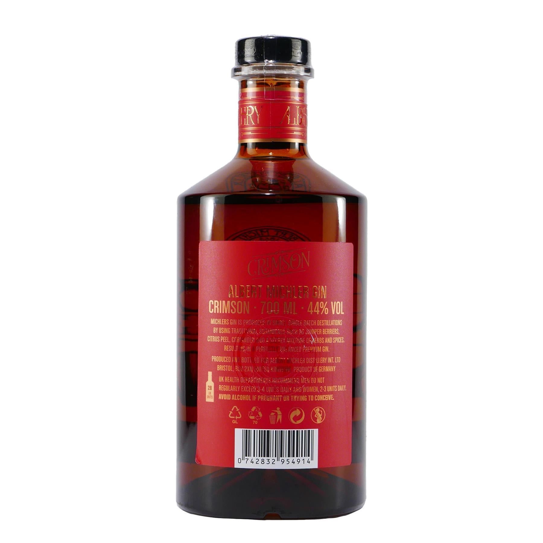 Michlers Crimson Gin mit Geschenk-Holzkiste