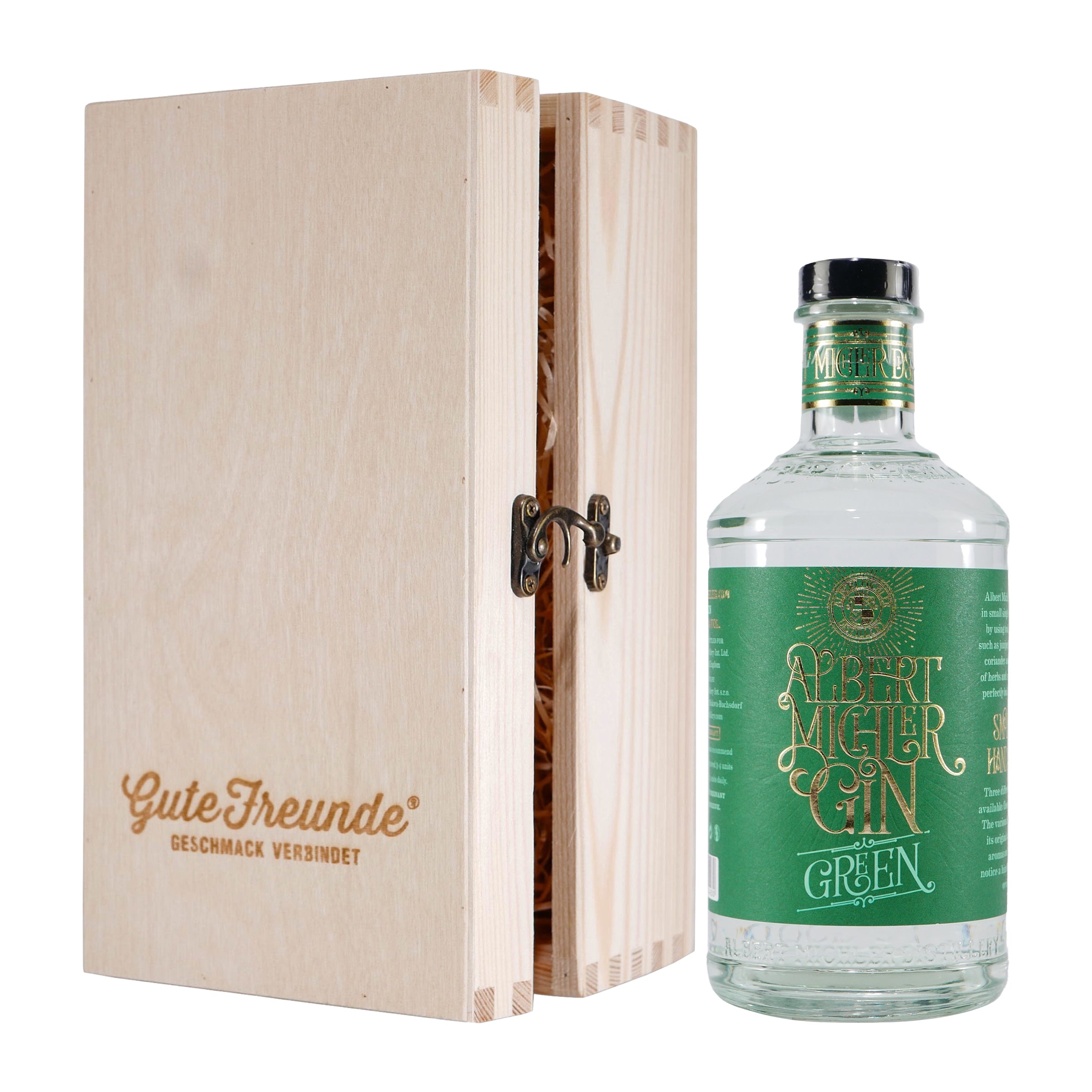Michlers Green Gin mit Geschenk-Holzkiste