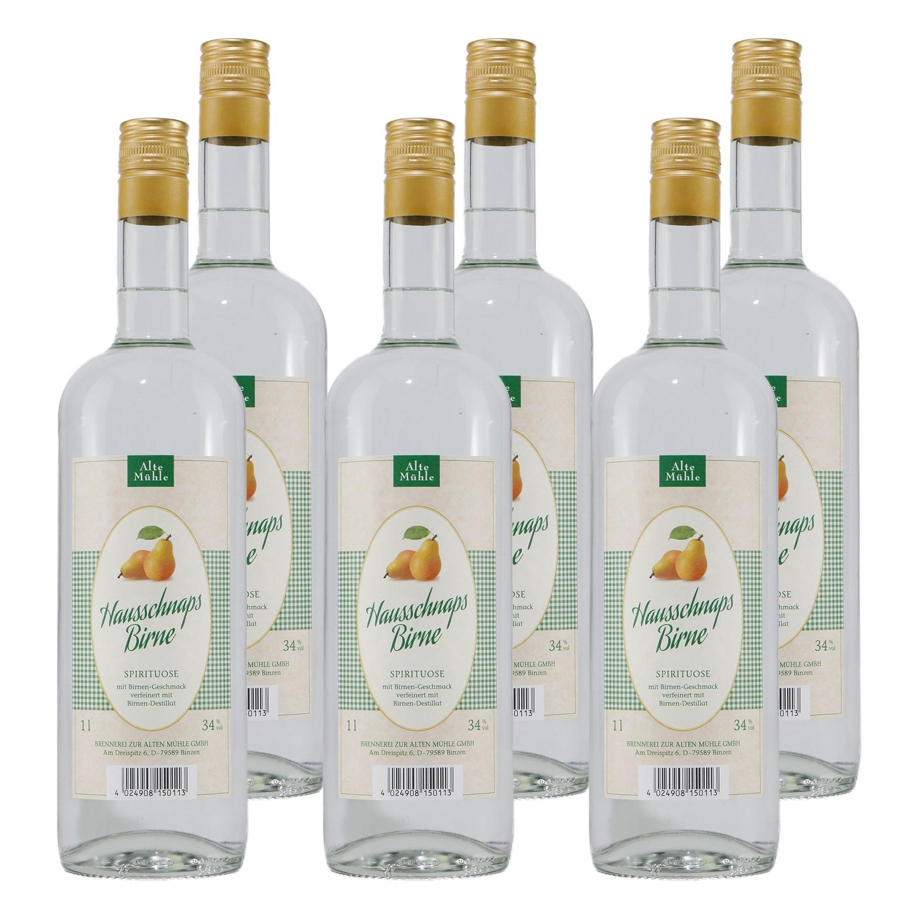 Alte Mühle Birnen - Schnaps (6 x 1,0L)