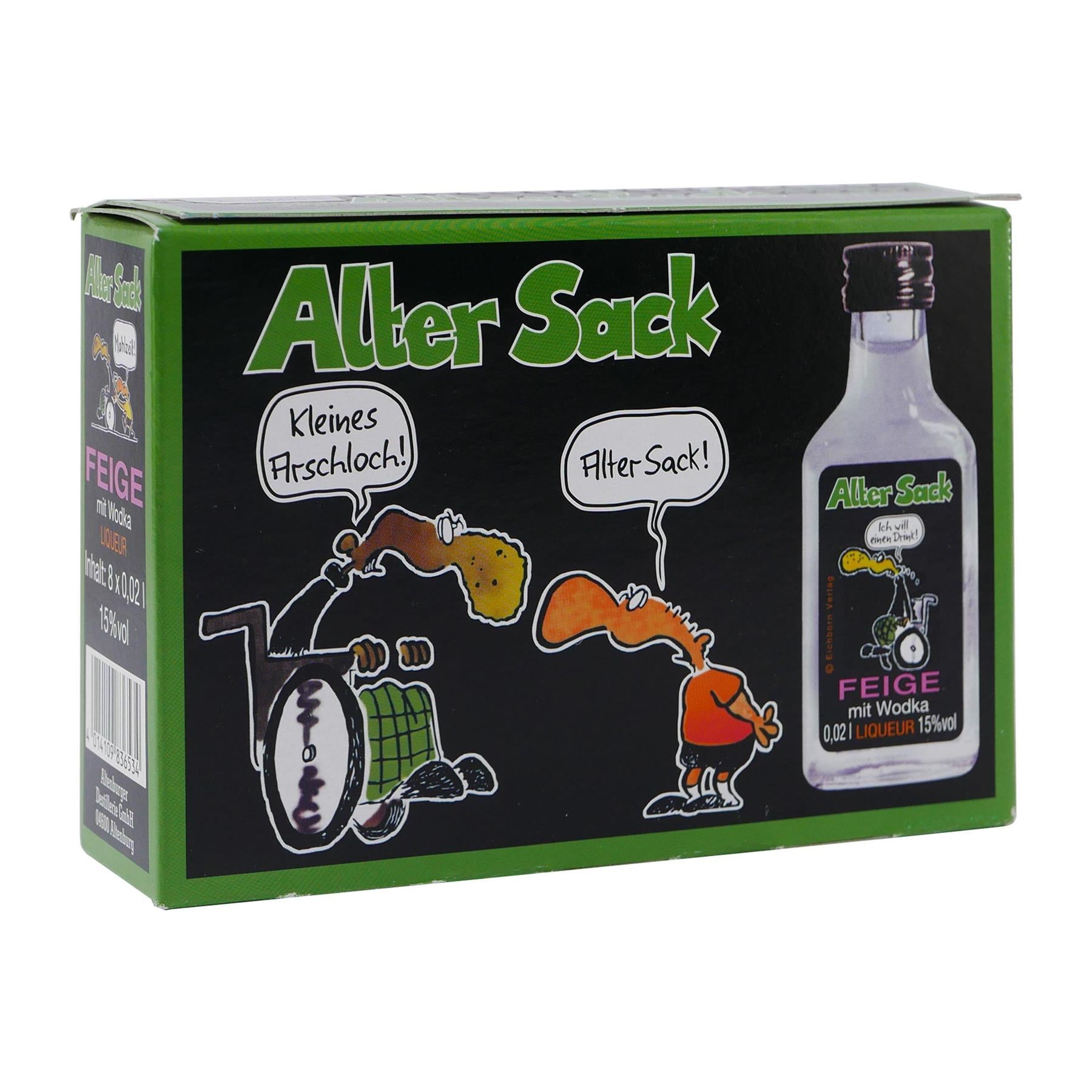 Alter Sack Feige mit Wodka Likör (8 x 0,02L)