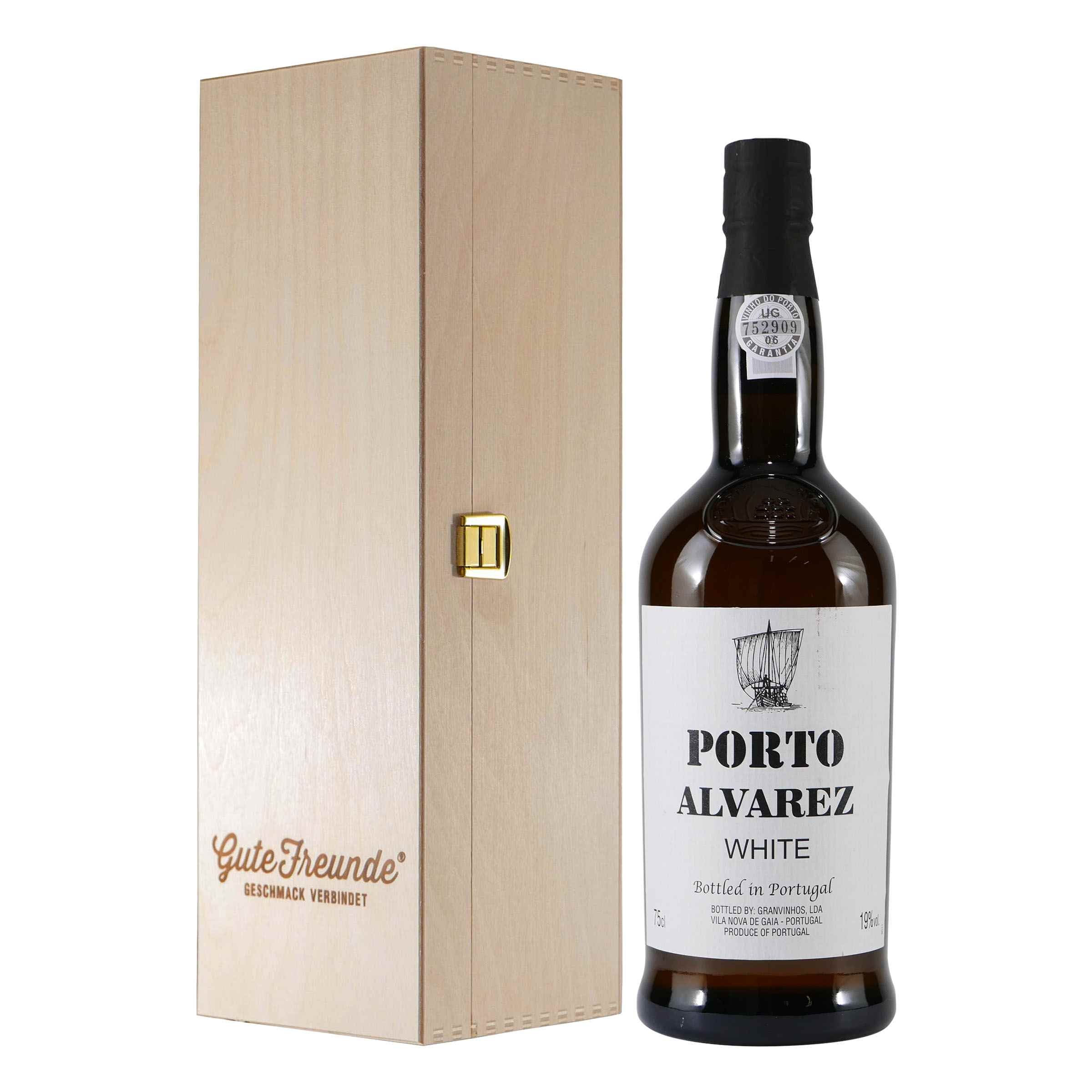 Alvarez Portwein -White- mit Geschenk-Holzkiste