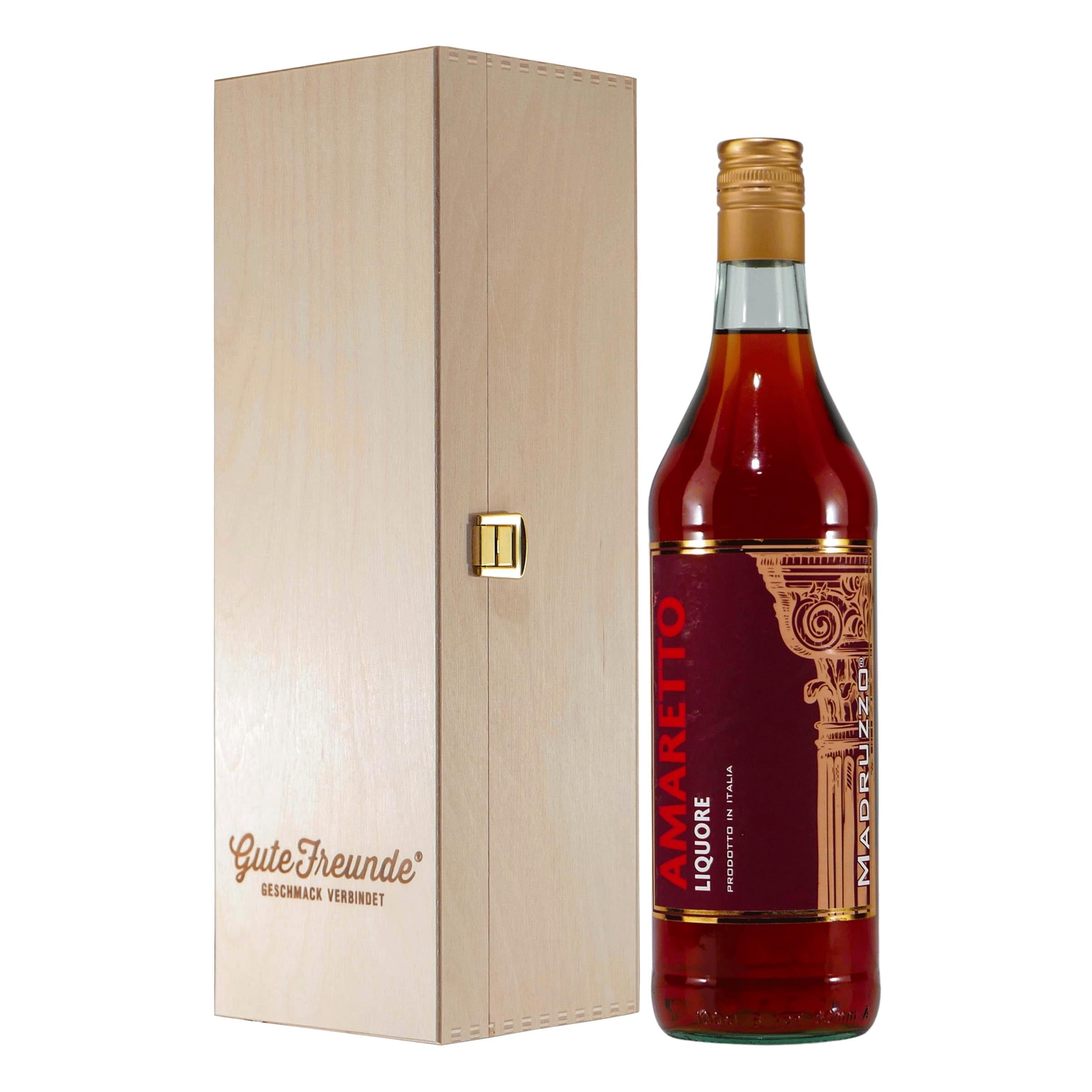 Madruzzo Amaretto mit Geschenk-Holzkiste