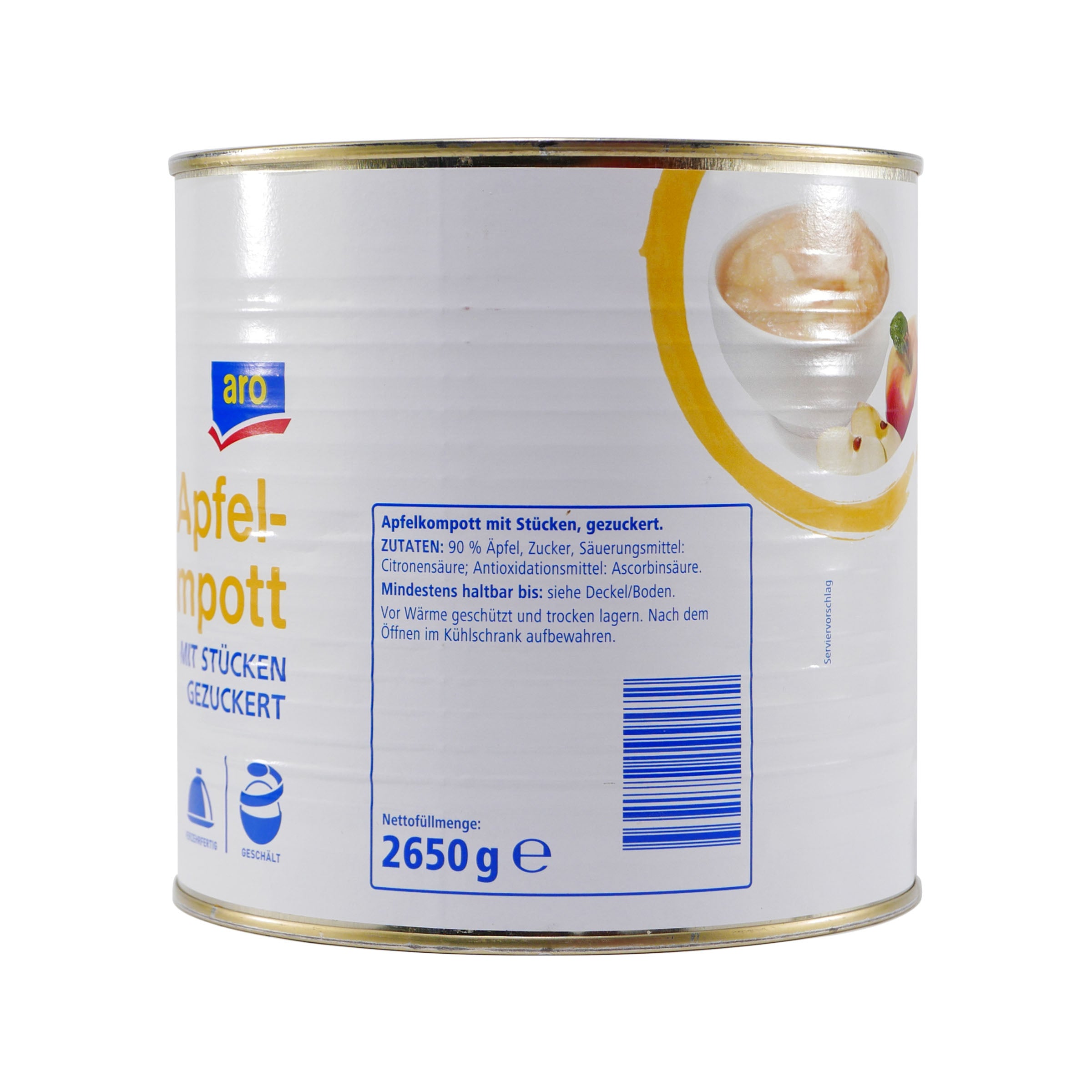 aro Apfelkompott -gezuckert- 2,65KG
