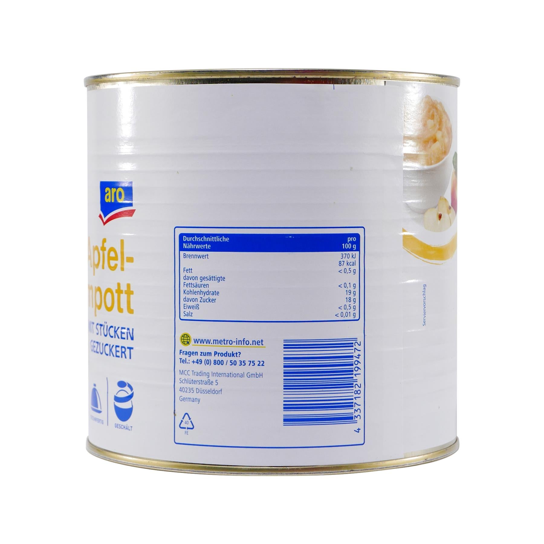 aro Apfelkompott -gezuckert- 2,65KG