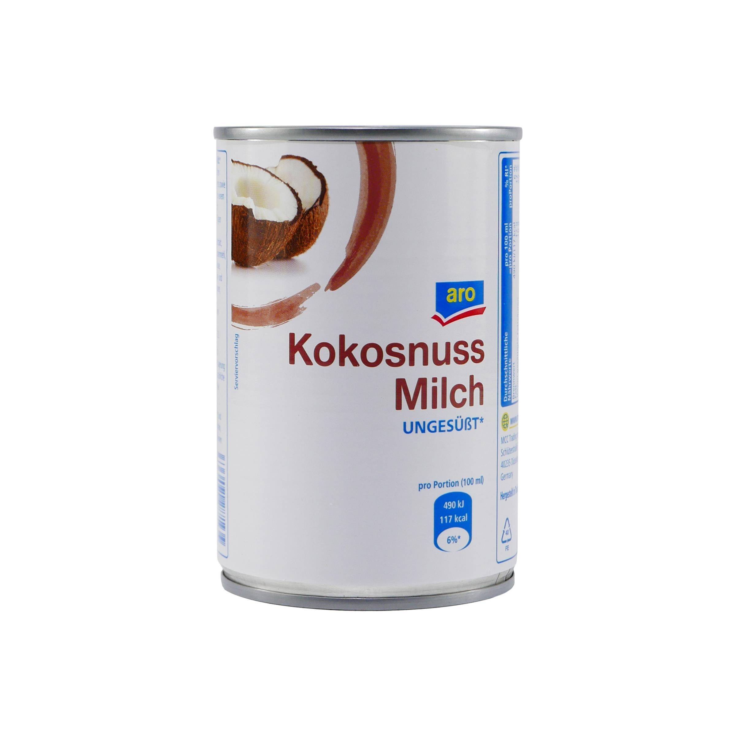 aro Kokosnuss Milch -ungesüßt- (12 x 400ml)