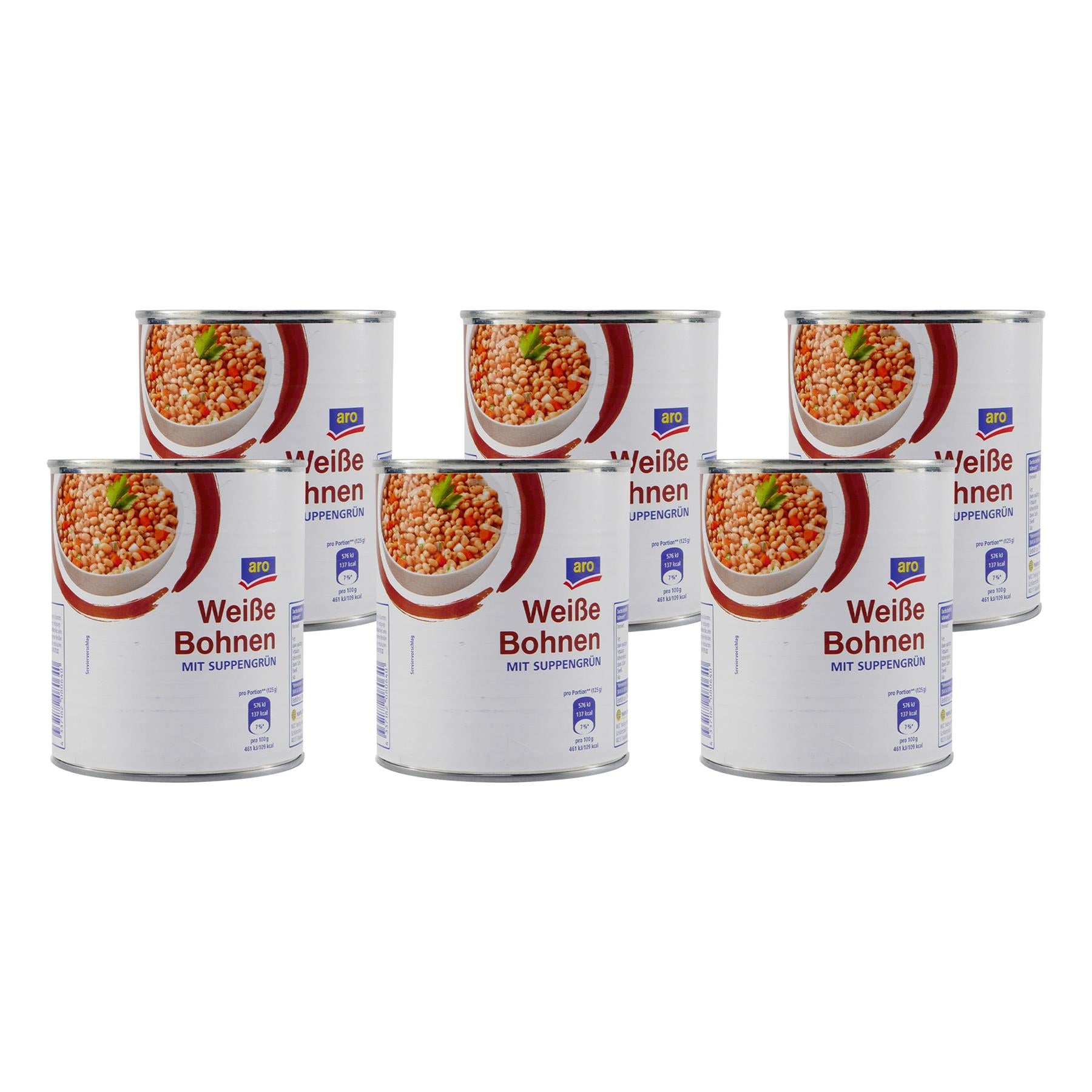 aro Weiße Bohnen in Suppengrün (12 x 800g)