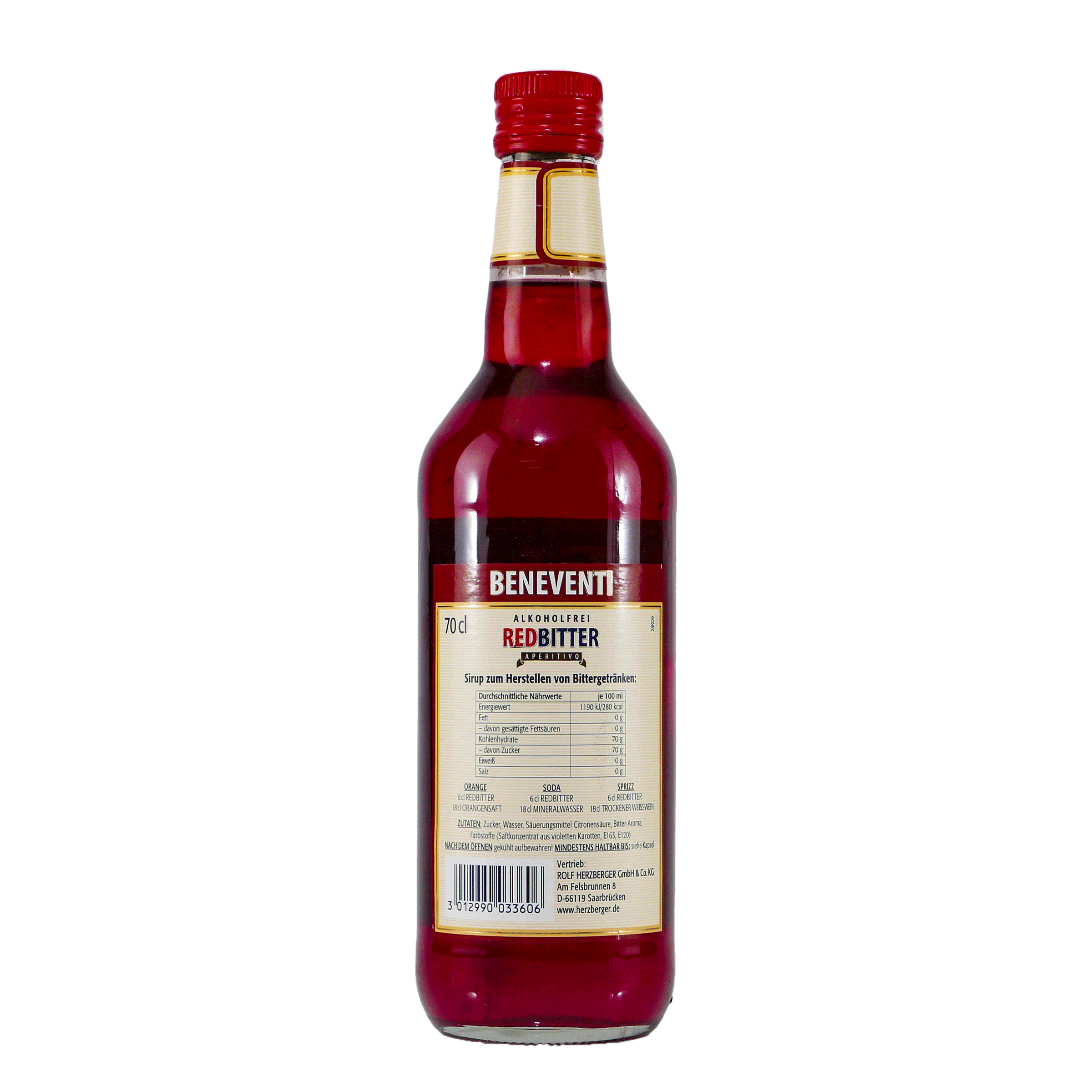 Beneventi Red Bitter Aperitivo -alkoholfrei- mit Geschenk-HK
