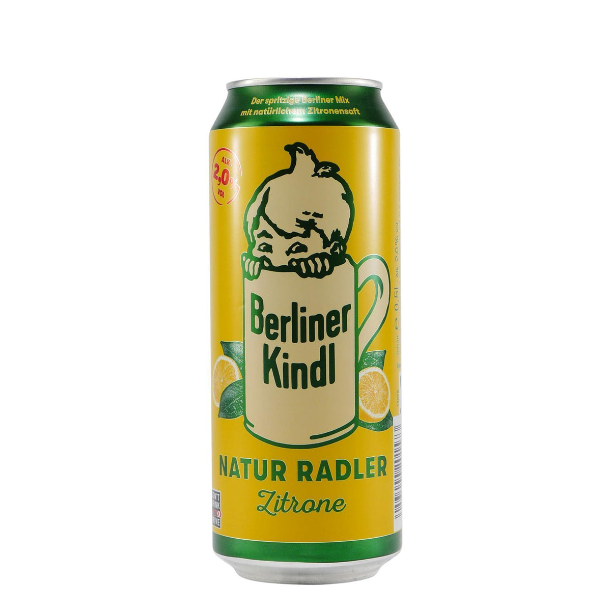 Berliner Kindl Natur Radler Zitrone (24 x 0,5L) EINWEG