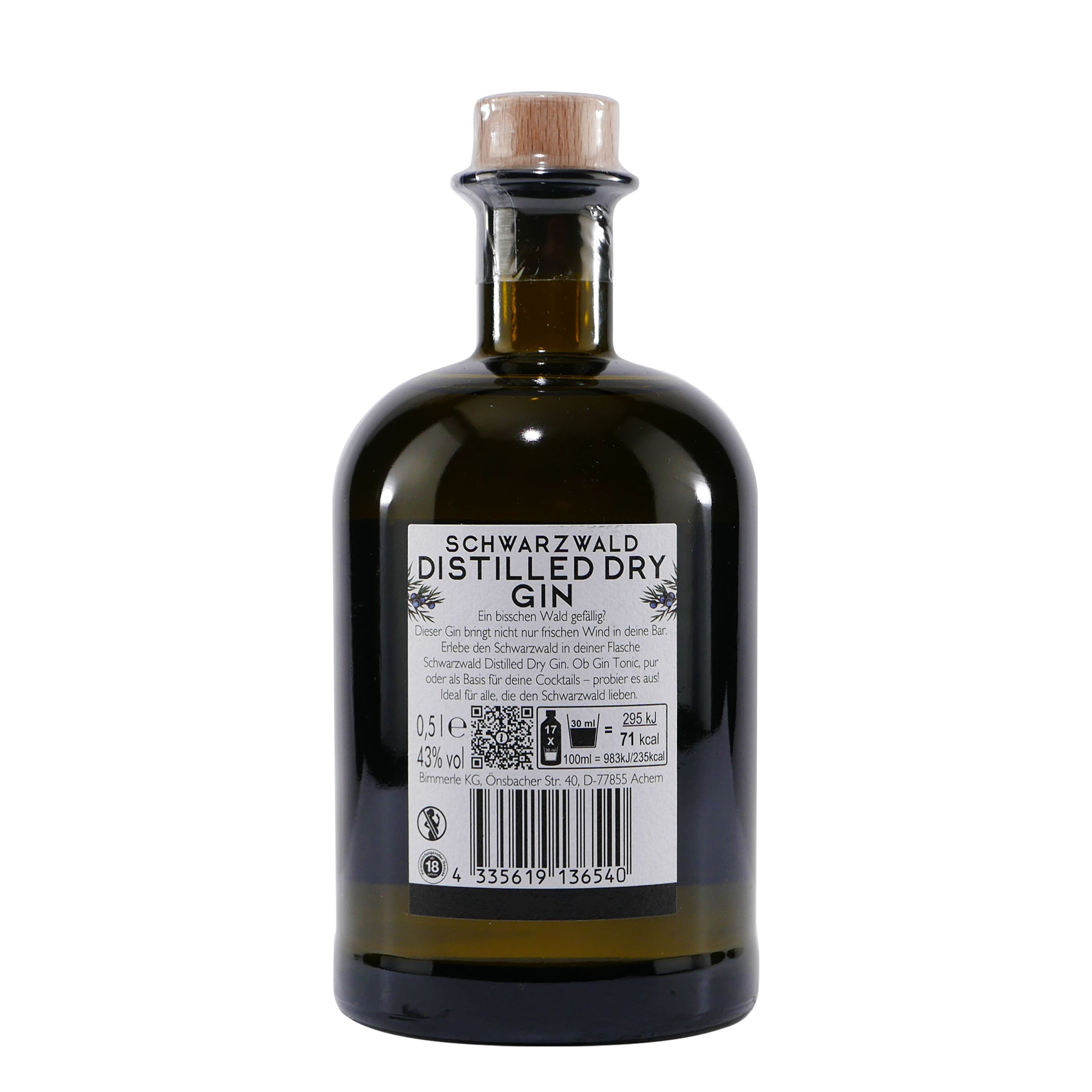 Bimmerle Schwarzwald Dry Gin mit Geschenk-Holzkiste