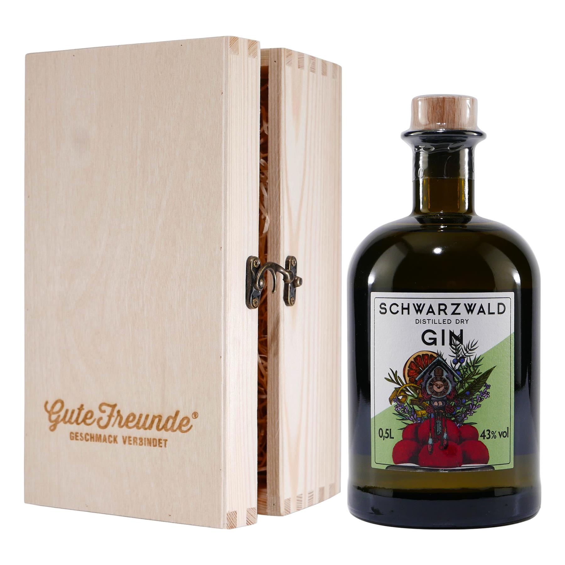 Bimmerle Schwarzwald Dry Gin mit Geschenk-Holzkiste