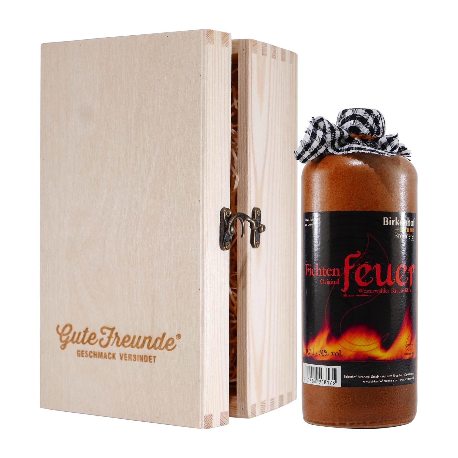Birkenhof Fichtenfeuer Kräuterlikör 0,7L mit Geschenk-HK