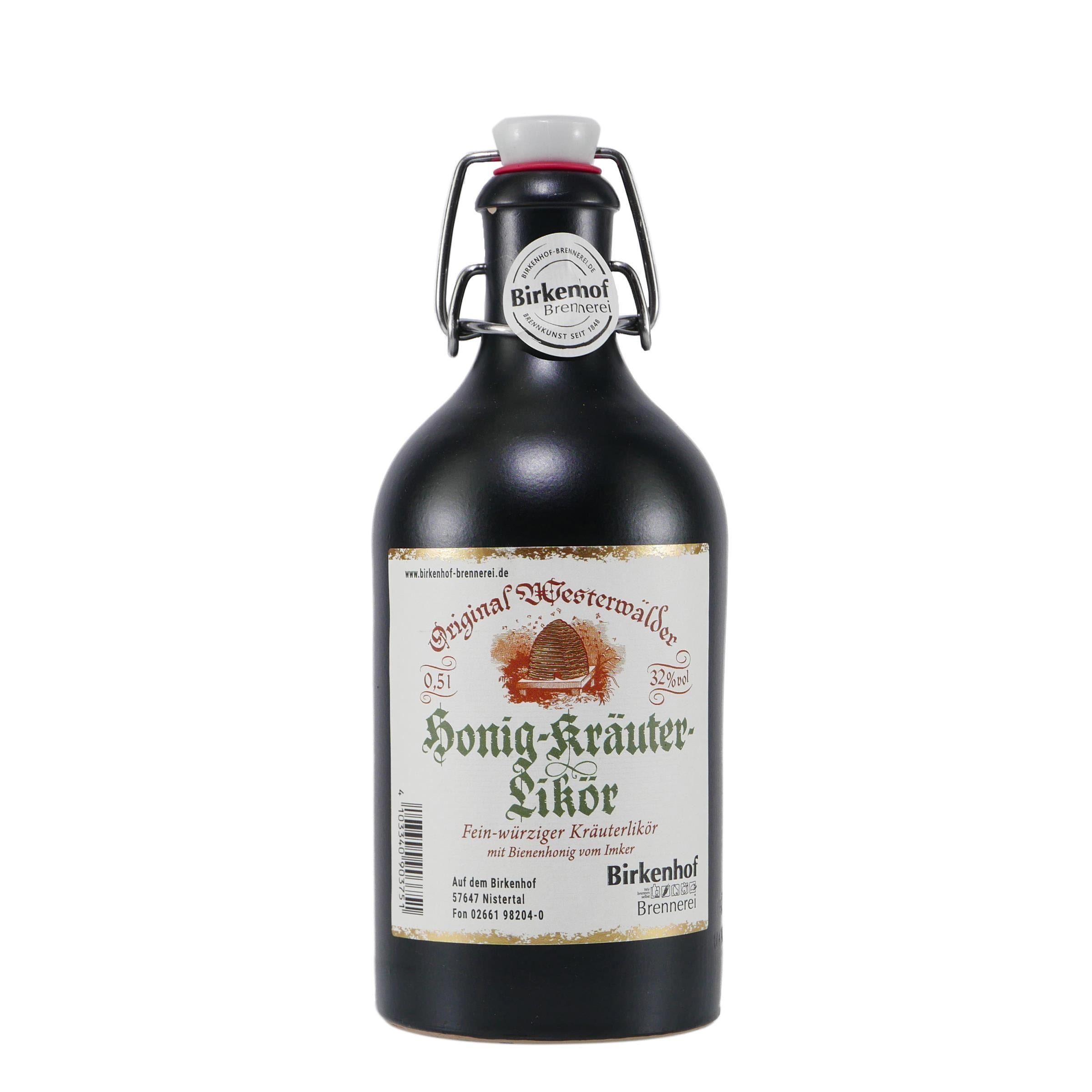 Birkenhof Honig-Kräuter-Likör mit Geschenk-Holzkiste