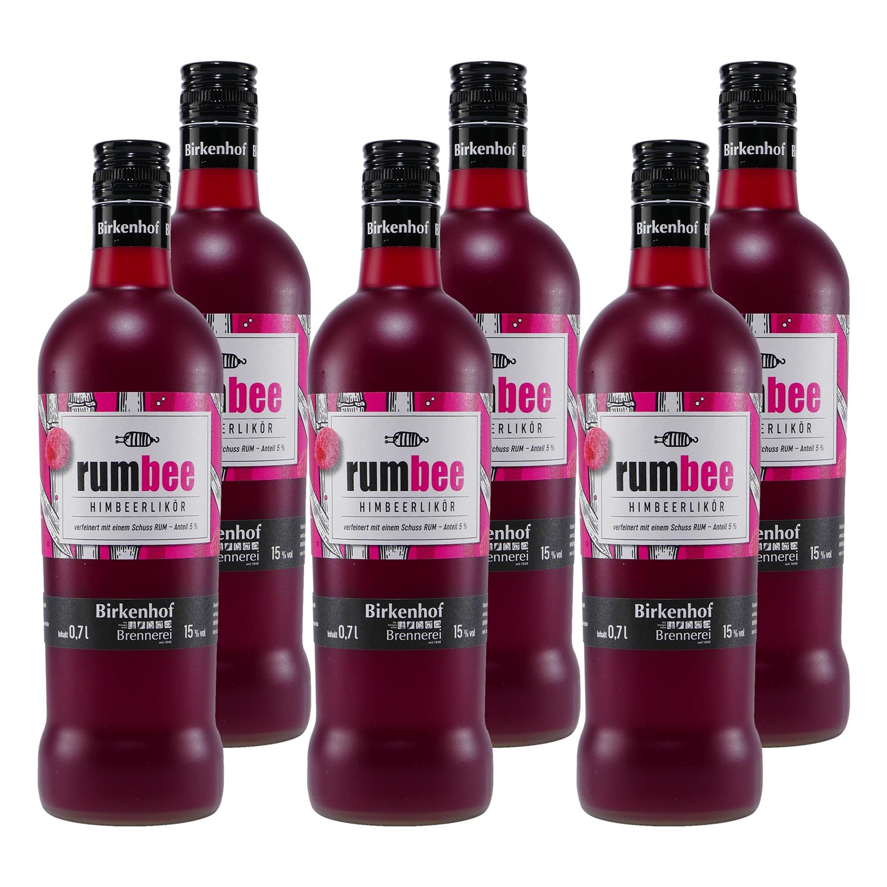 Birkenhof RumBee Himbeerlikör (6 x 0,7L)