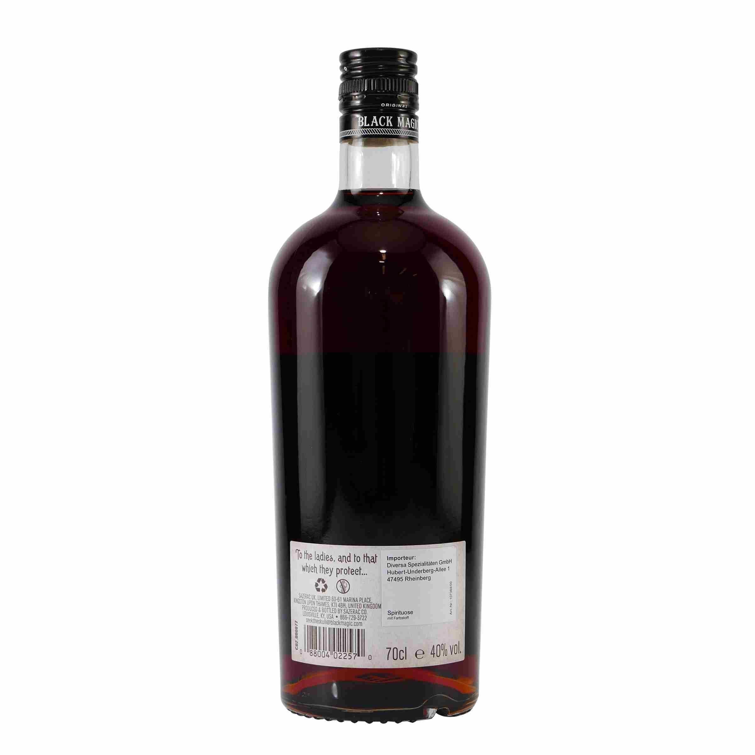 Black Magic Rum Spirit Drink mit Geschenk-Holzkiste