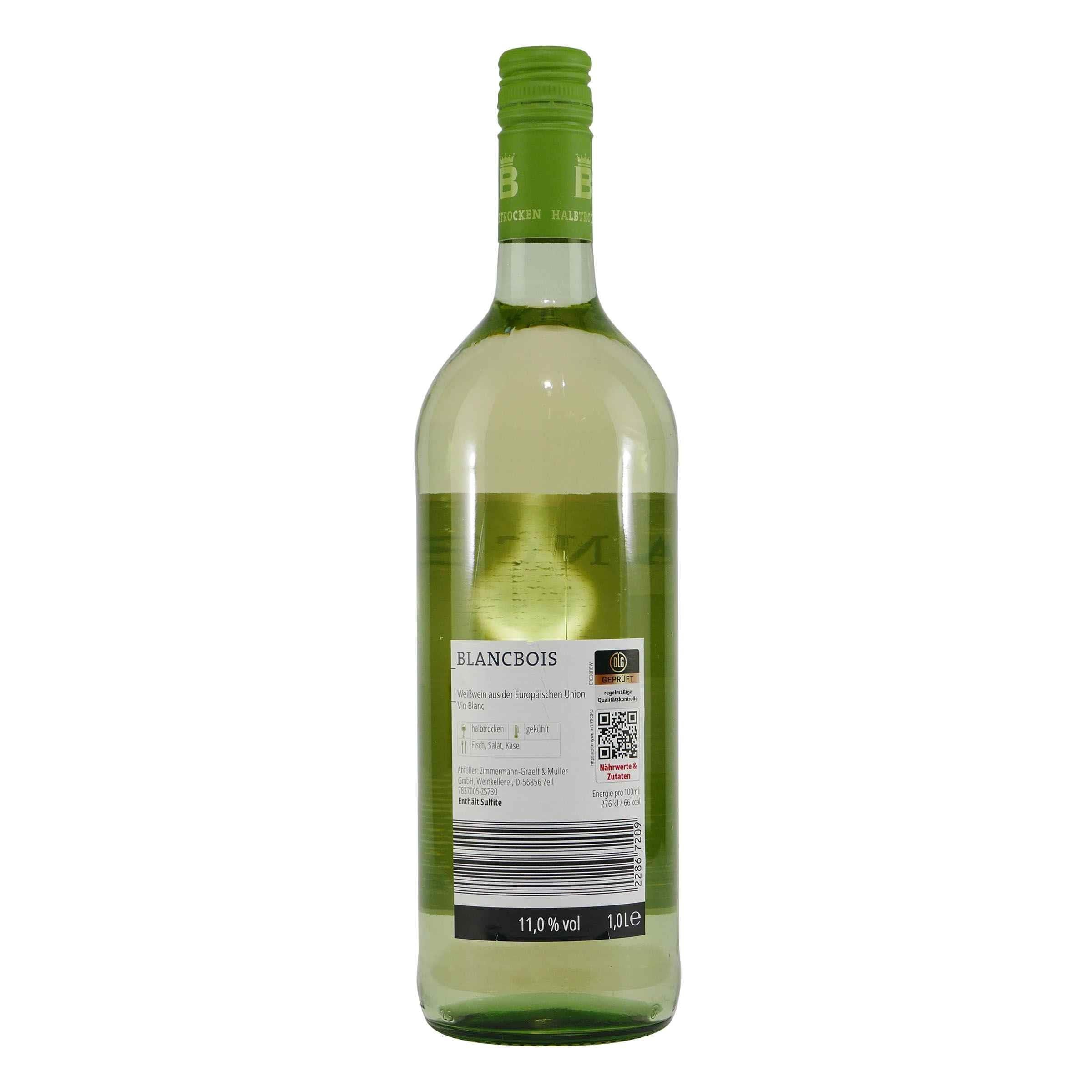 Blancbois Weisswein -halbtrocken- (6 x 1,0L)