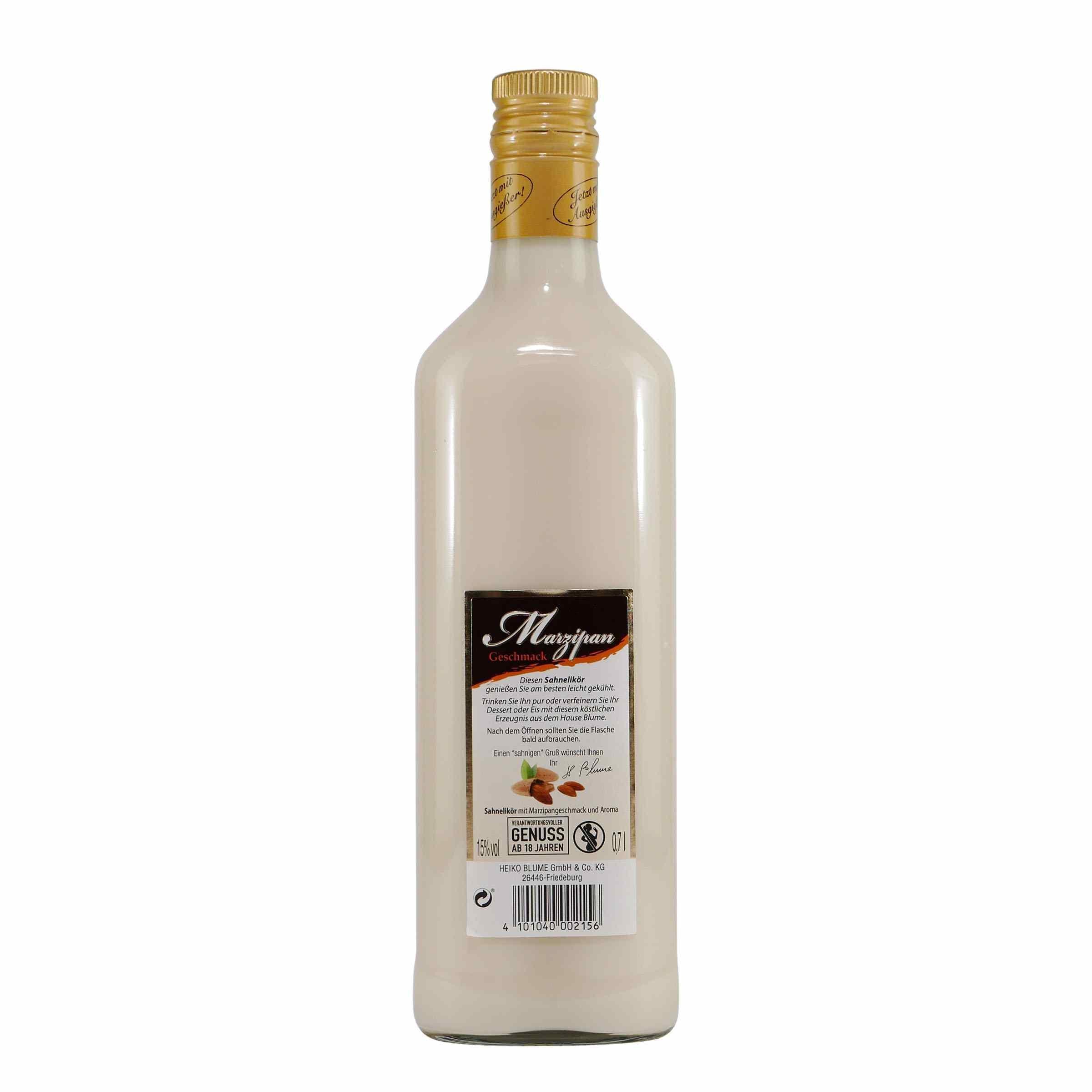 Blume Marzipan Liqueur mit Geschenk-Holzkiste