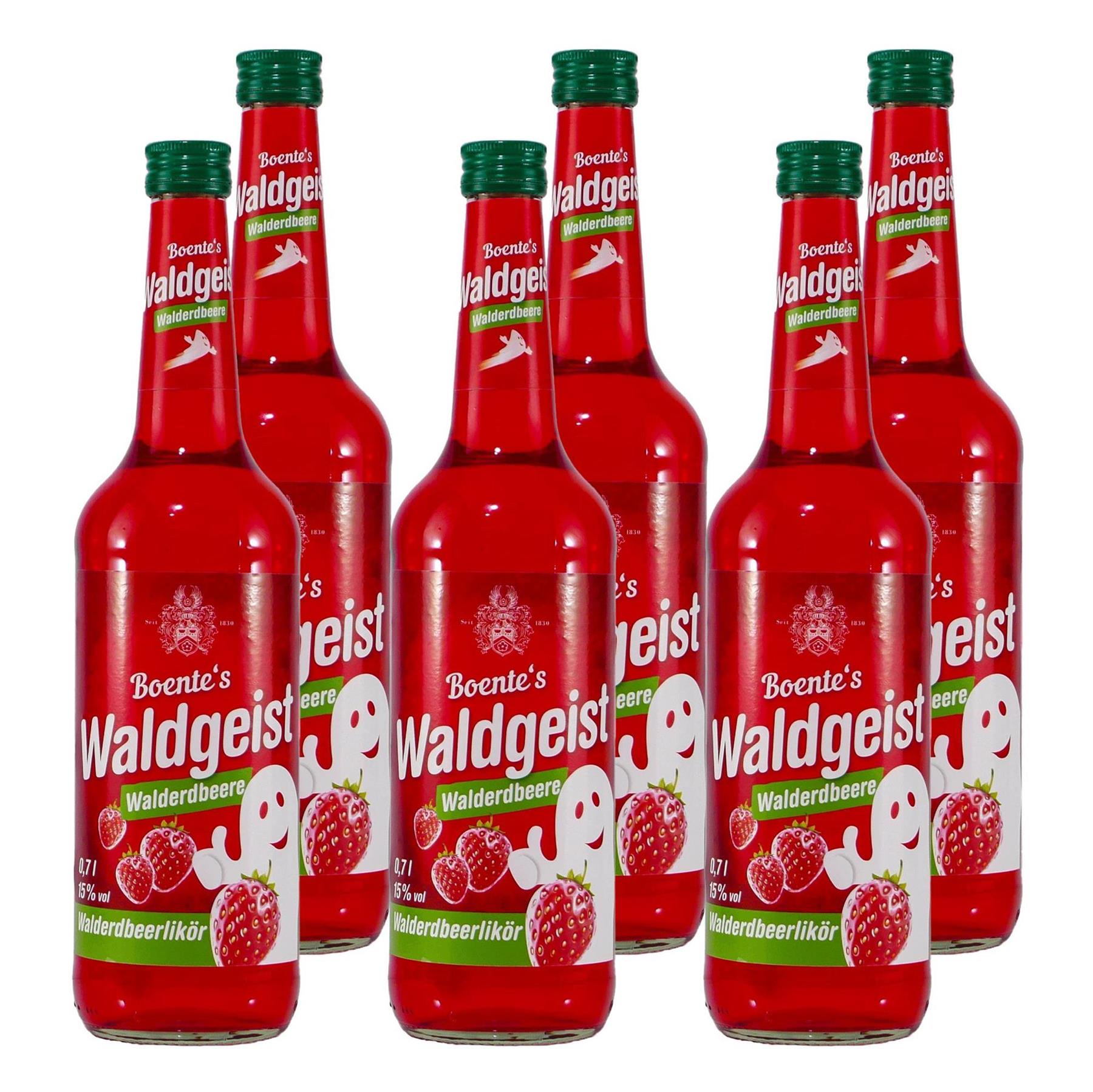 Boente Waldgeist Walderdbeerlikör (6 x 0,7L)