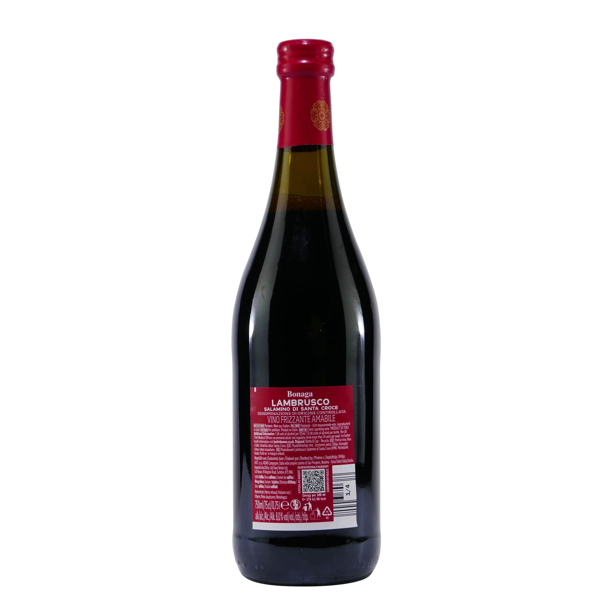 Bonaga Lambrusco DOC -lieblich- (6 x 0,75L)