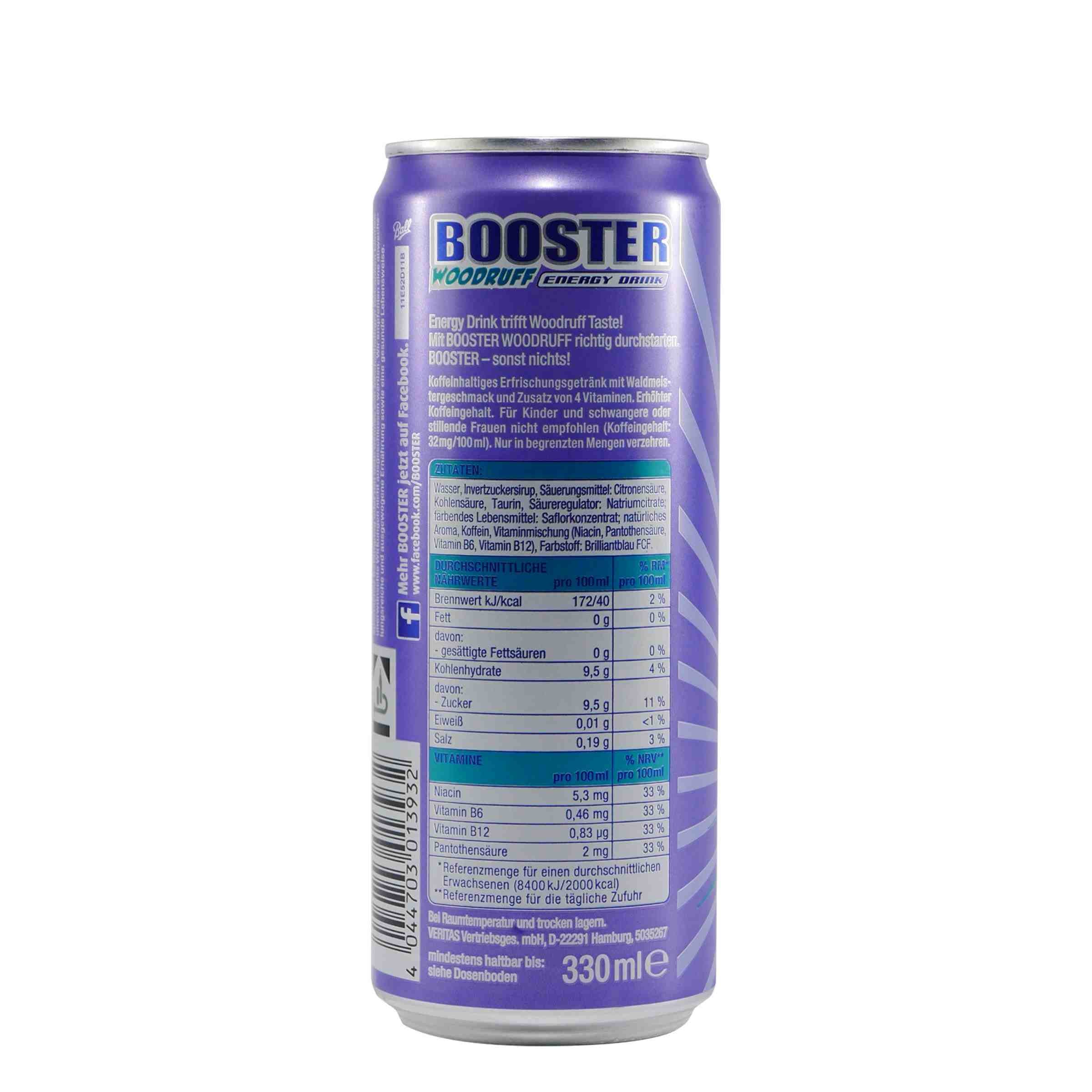 Booster Energy Drink Woodruff (24 x 0,33L)