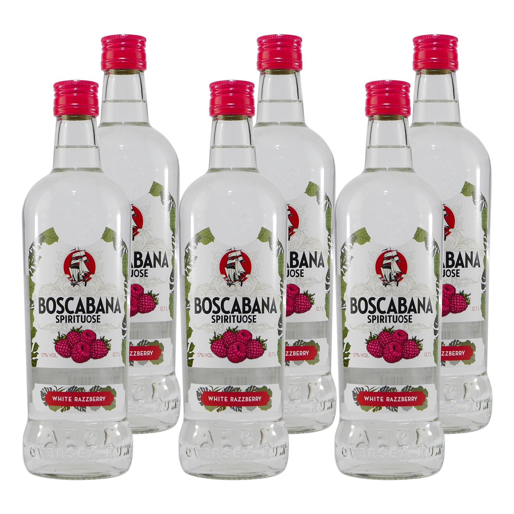 Boscabana White Razzberry Spirituose (6 x 0,7L)